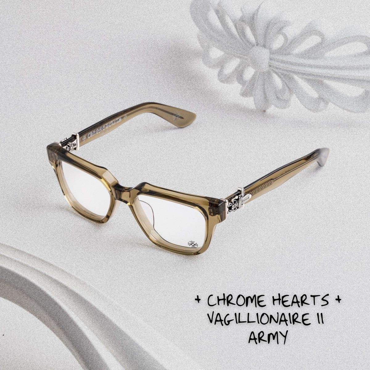 Chrome Hearts CHROME HEARTS VAGILLIONAIRE II ARMY GLASSES Size ONE SIZE - 1 Thumbnail