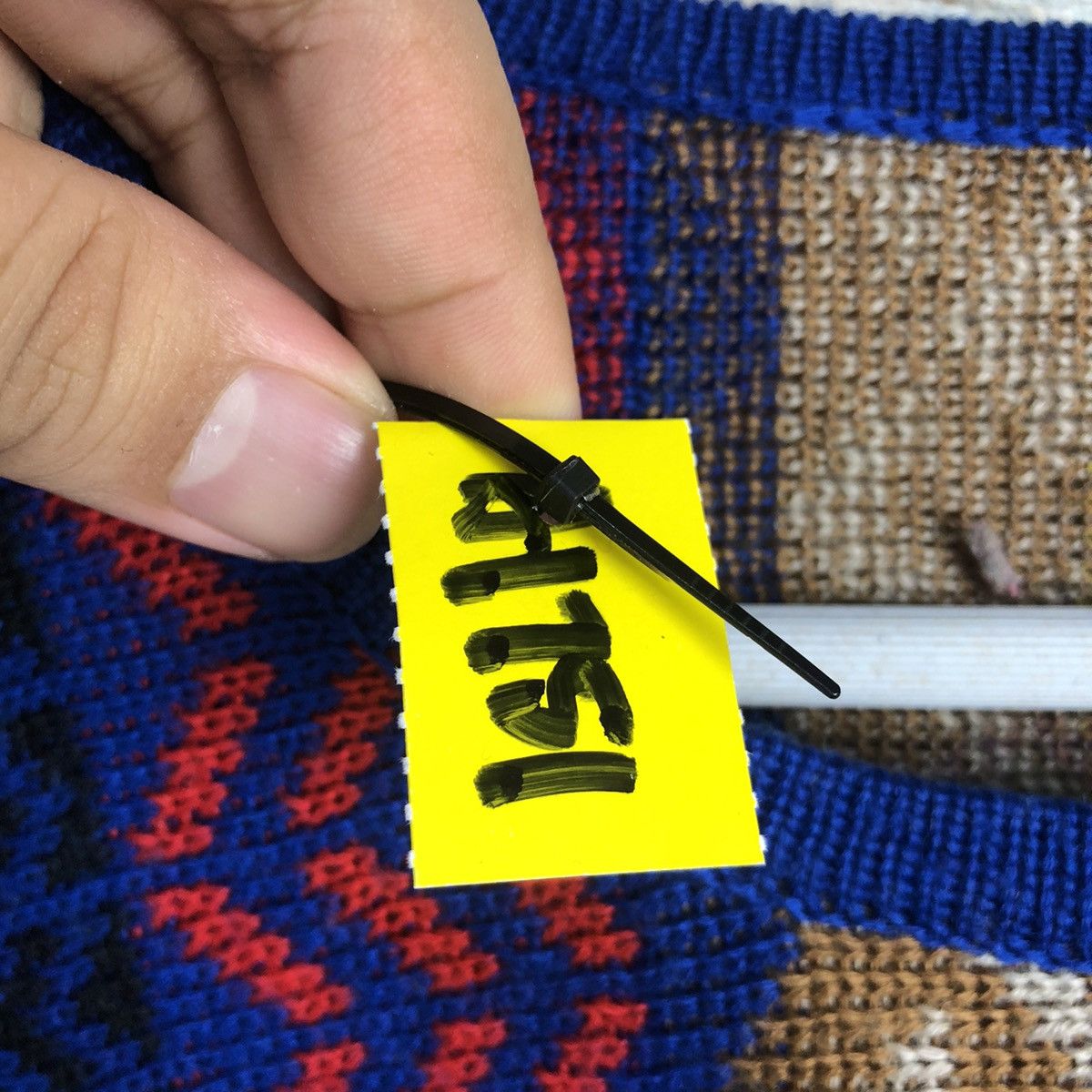 Homespun Knitwear × Japanese Brand Japan art vintage Brown Blue Knitwear #A1751 Size US S / EU 44-46 / 1 - 9 Thumbnail