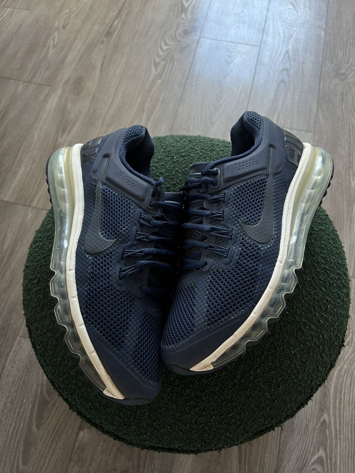Nike ‼️Vintage Nike Air Max Waffle Skin 2013 Deep Blue Sneakers‼️ Size US 10 / EU 43 - 3 Thumbnail