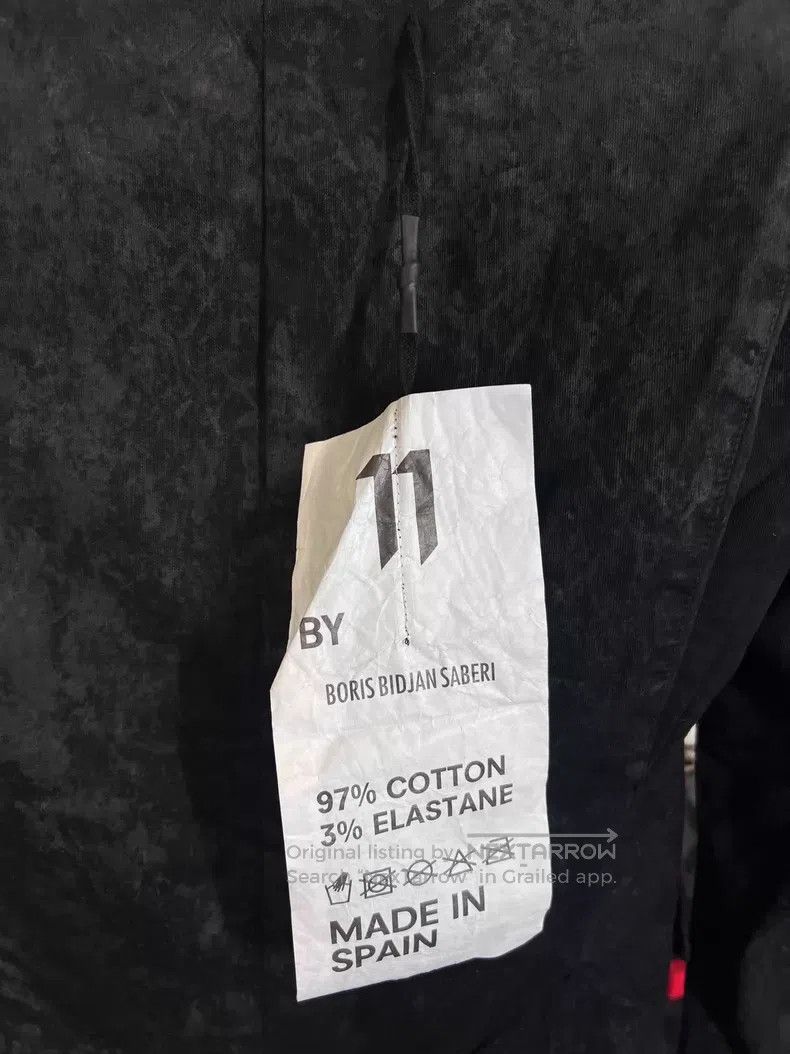 Boris Bidjan Saberi Boris Bidjan Saberi Size S Waxed coated mud-dyed suit jacke Size 36S - 7 Thumbnail
