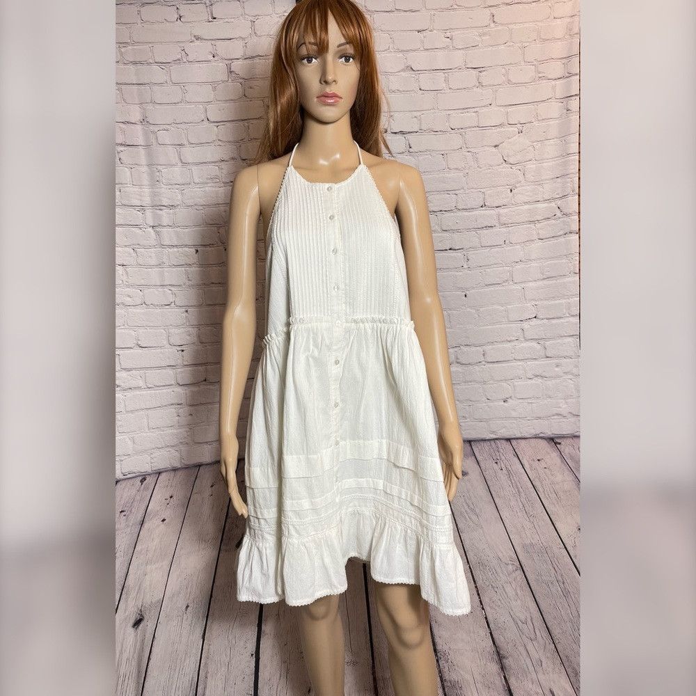 Free People NWT New $128 Free People Desert Days Sleeveless White Minid Size L / US 10 / IT 46 - 3 Thumbnail