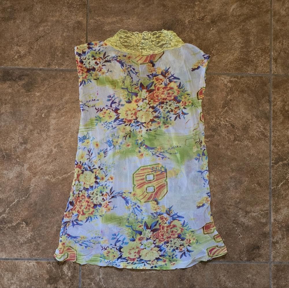 Designer Multicolored SOSO Laced 3|8 Blouse Size M / US 6-8 / IT 42-44 - 2 Thumbnail