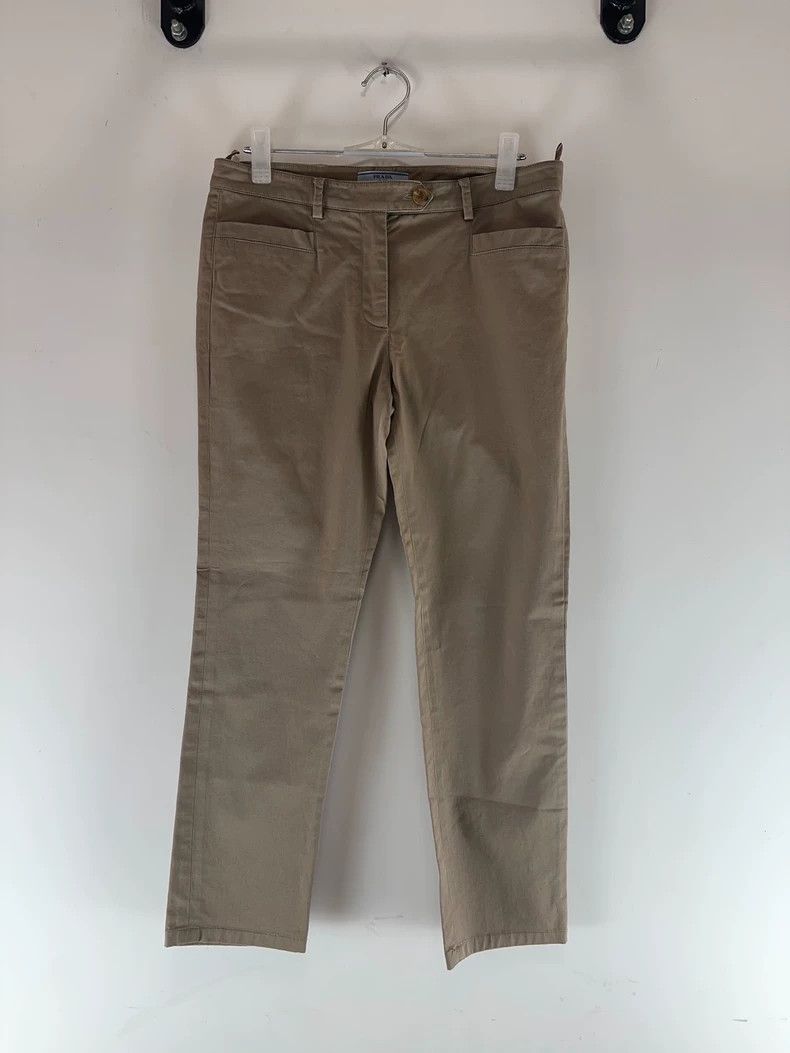 Prada Prada Khaki trousers 2505-Nextarrow Size US 26 / EU 42 - 1 Thumbnail