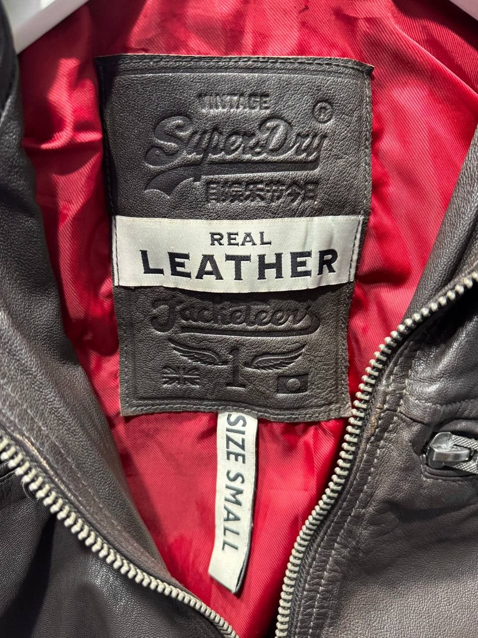 Superdry Superdry Dark Brown Leather Jacket size S Size US S / EU 44-46 / 1 - 8 Thumbnail