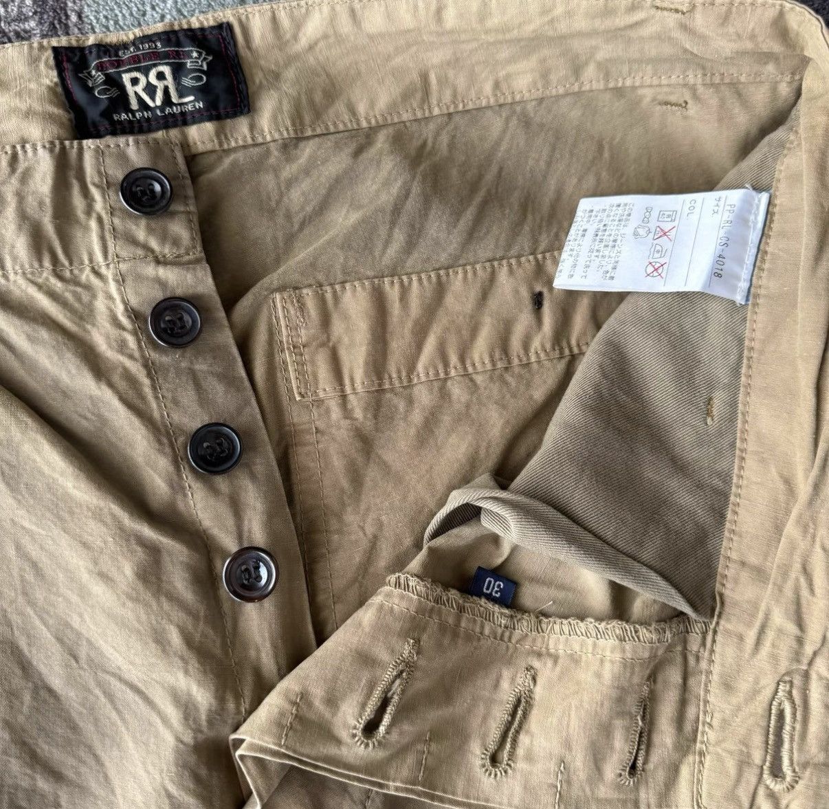 RRL Ralph Lauren RRL Cotton Linen Casual Pants by Ralph Lauren Double RL K22 Size US 30 / EU 46 - 3 Thumbnail