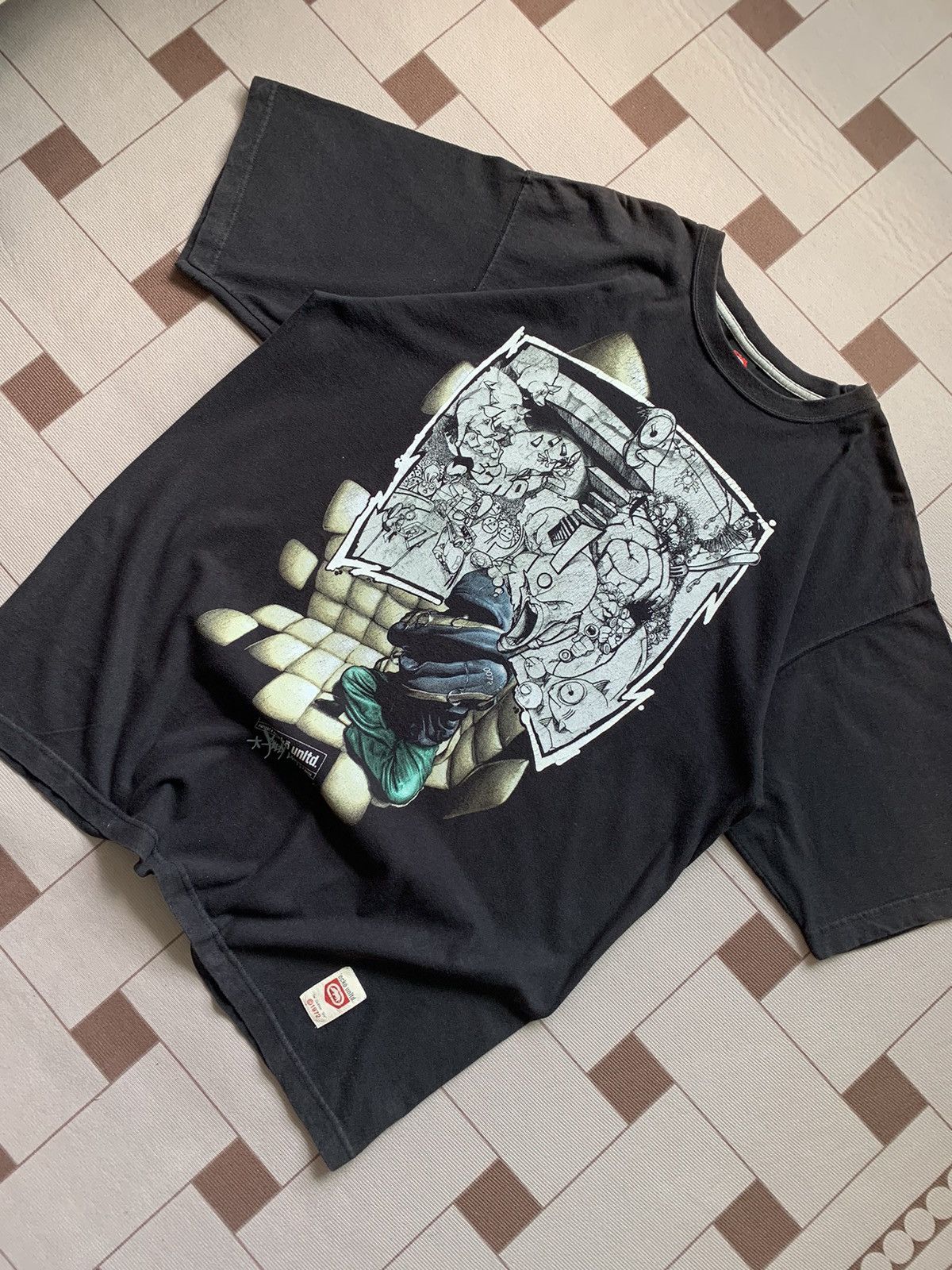 Ecko Unltd. × Vintage Vintage Y2K Ecko Unltd Fuzzy Logik Graphic Tshirt Size US L / EU 52-54 / 3 - 2 Thumbnail