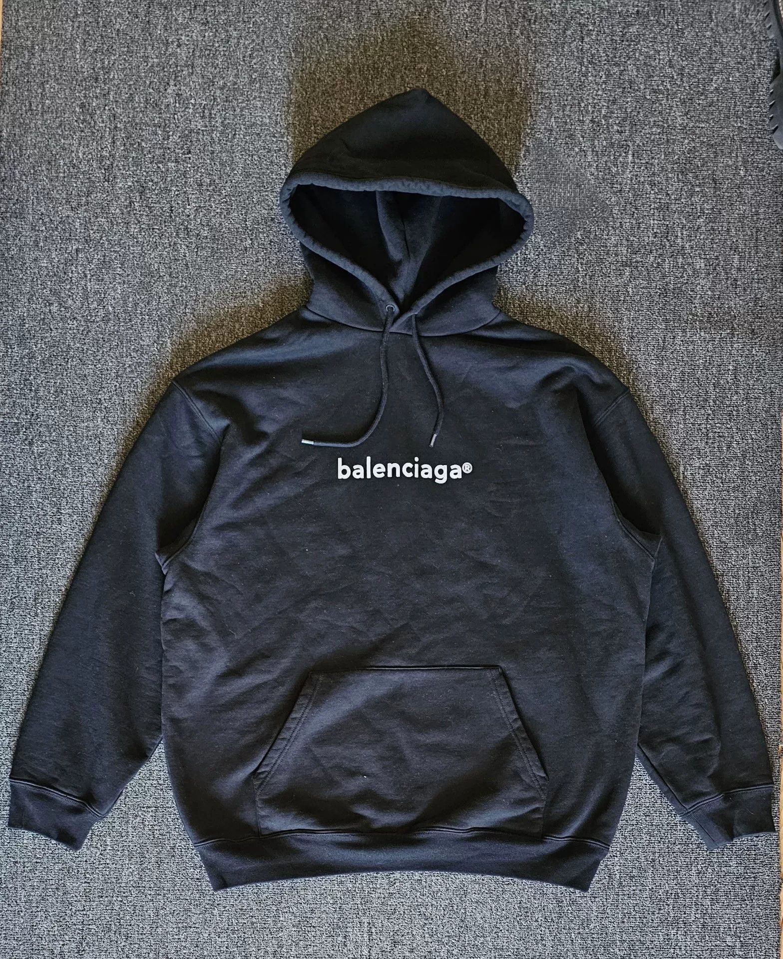 Balenciaga balenciaga black hooded sweatshirt with logo Size US L / EU 52-54 / 3 - 1 Preview