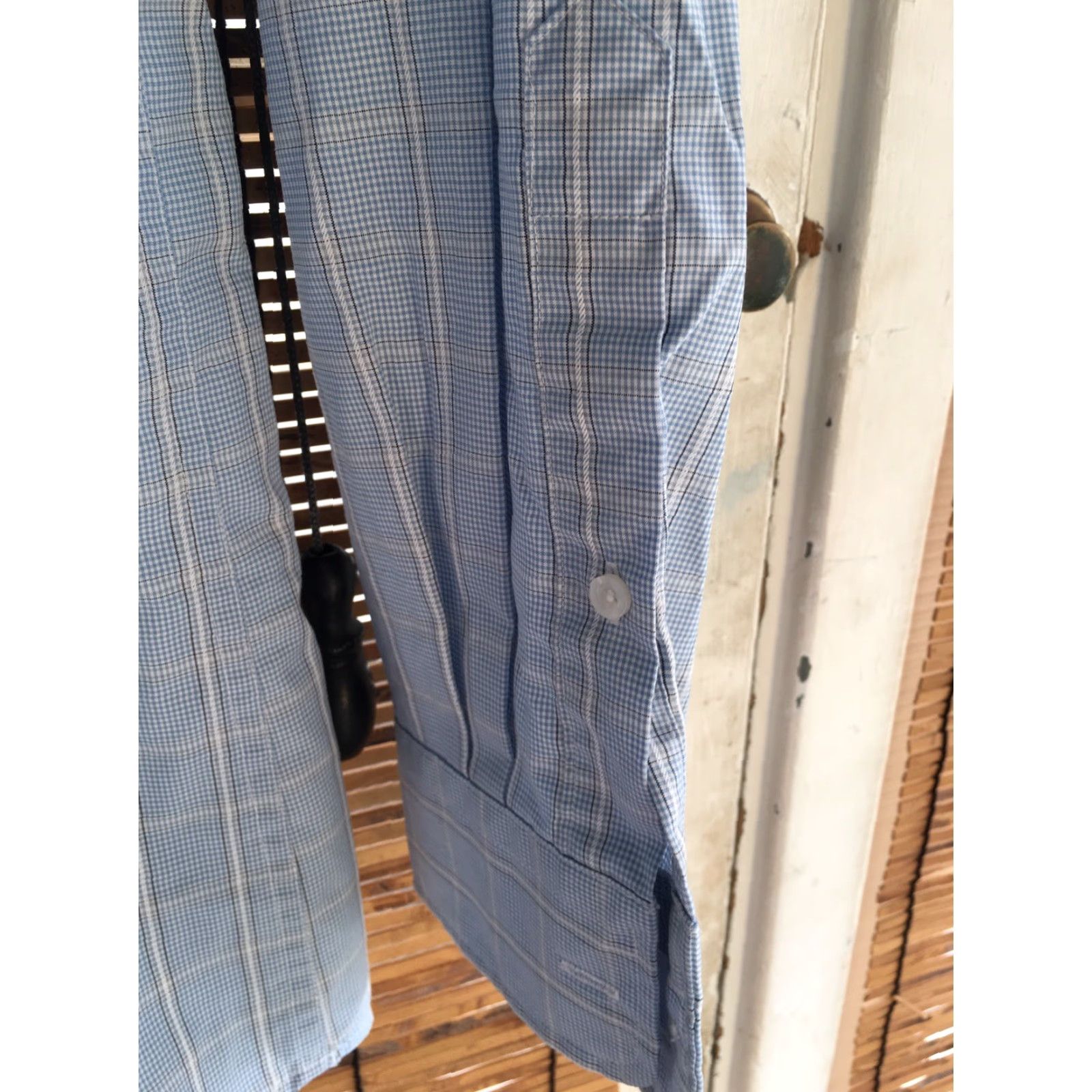 Pendleton Pendleton Mens Large L Button-Front Metro Shirt Wrinkle Resistant Blue 100% Cotton Button-Up Plaids & Checks Long Sleeve Size US L / EU 52-54 / 3 - 3 Thumbnail