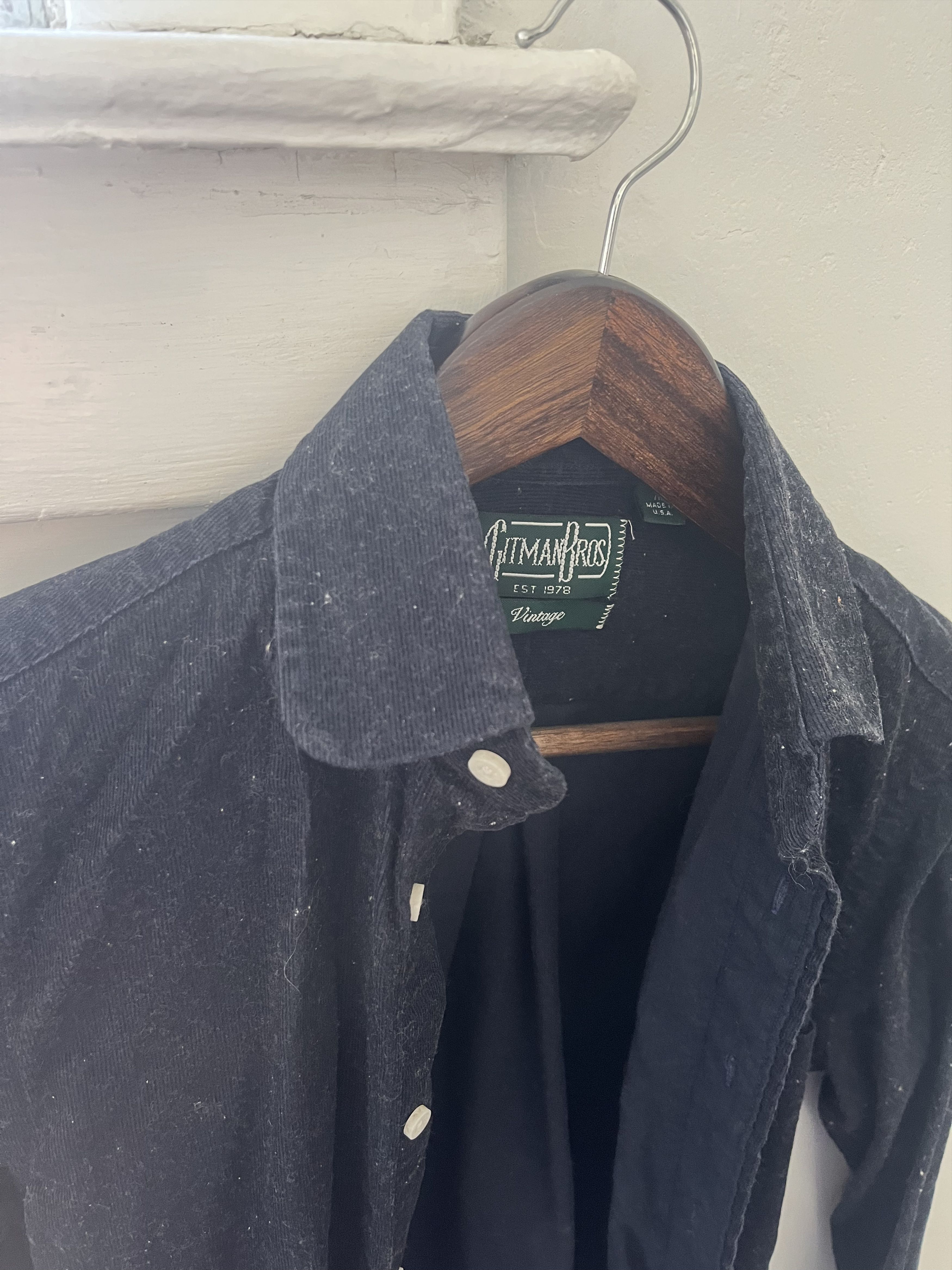 Gitman Bros. Vintage Fine Corduroy Club Collar Shirt Size US XS / EU 42 / 0 - 3 Thumbnail