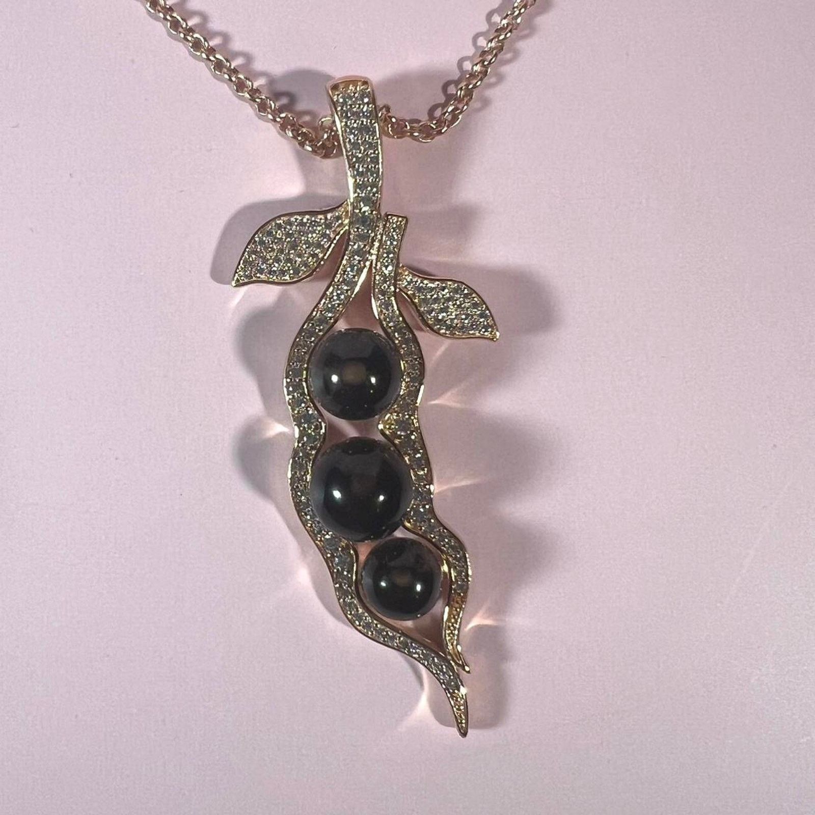 Jewelry Hespera rose gold pea pod necklace Size ONE SIZE - 3 Thumbnail