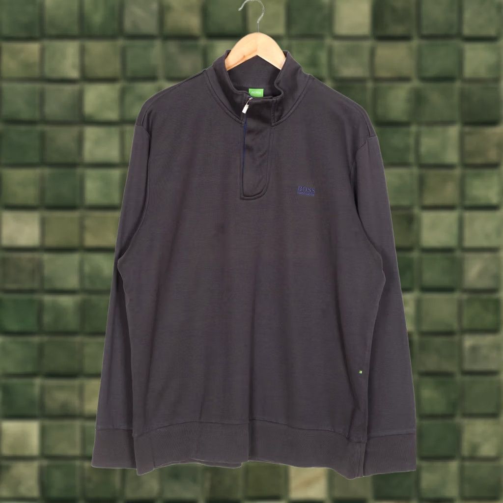 Hugo Boss HUGO BOSS Sweatshirt Men XXXL Grey VR3825 Logo 1/4 Zip Neck Size US XXL / EU 58 / 5 - 1 Thumbnail