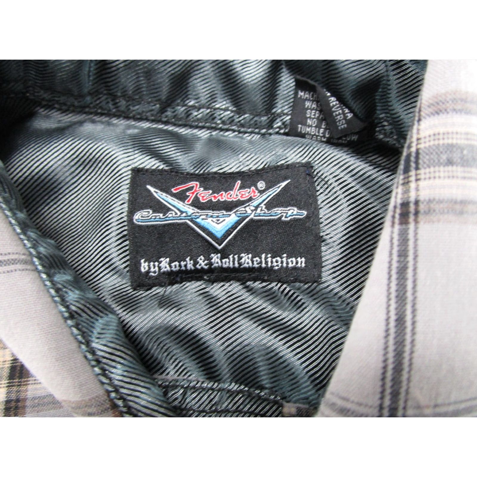 Fender VINTAGE Fender Rock And Roll Religion Button Up Shirt Mens Size L Grunge Y2K Size US L / EU 52-54 / 3 - 2 Thumbnail