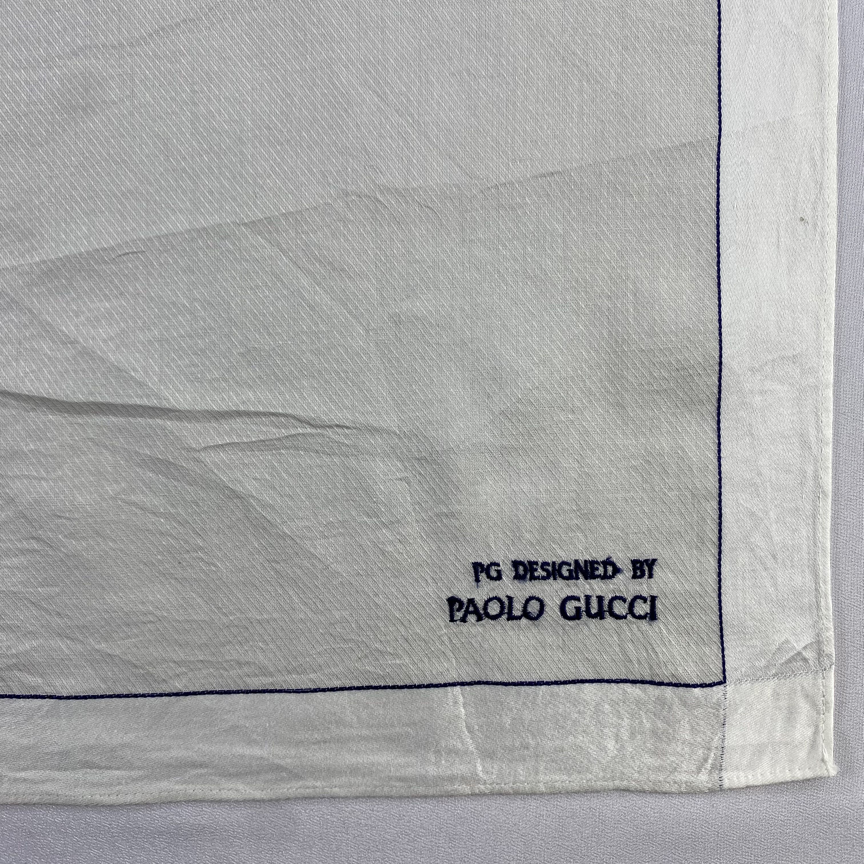 Paolo Gucci × Vintage Paolo Gucci Handkerchief / Neckerchief / Bandana-P1376 Size ONE SIZE - 3 Thumbnail
