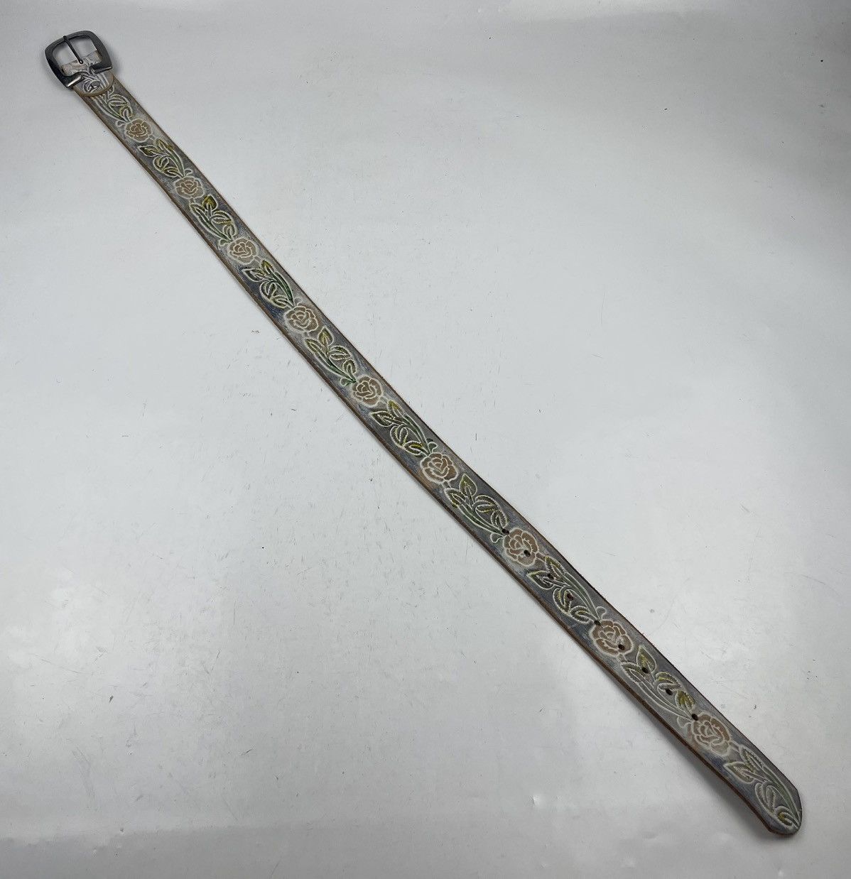 Japanese Brand rare design leather belt tc36 Size 36 - 2 Thumbnail