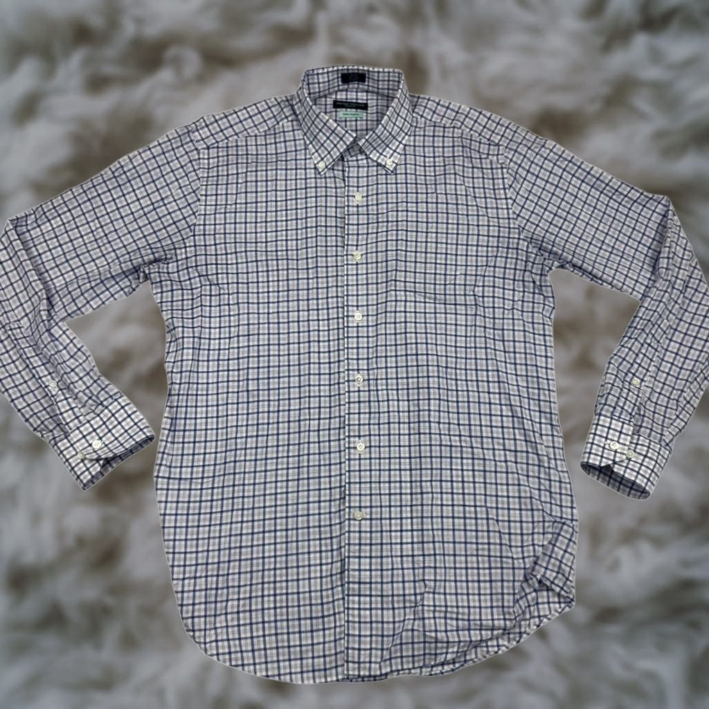 Peter Millar Peter Millar Men's Cotton Summer Chambray L/S Button Shirt Blue Medium Size US M / EU 48-50 / 2 - 1 Thumbnail