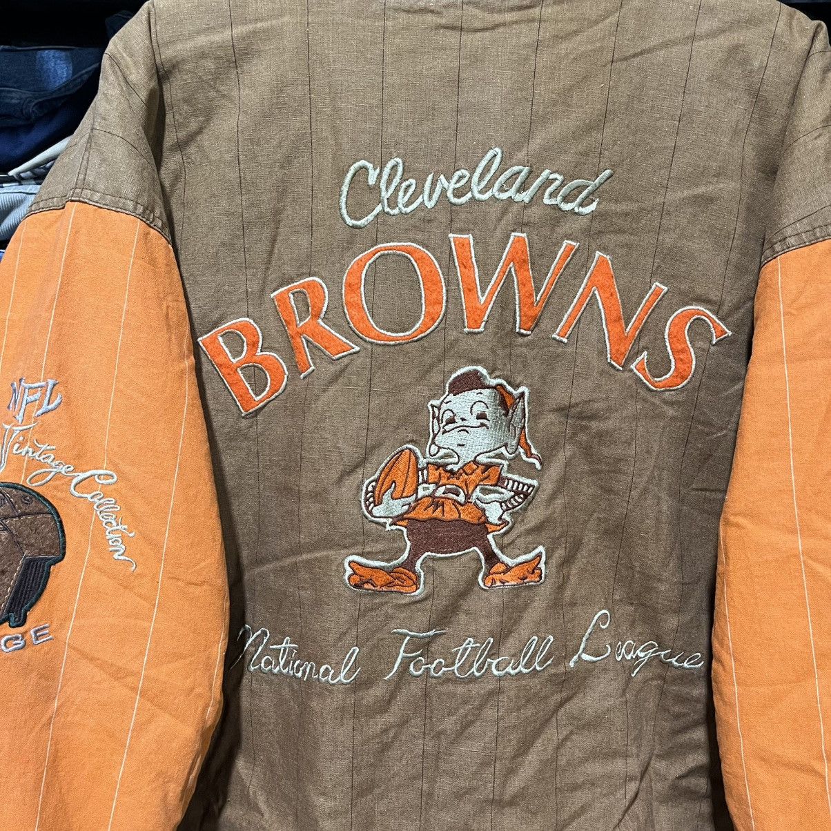 Mirage VINTAGE 90s CLEVELAND BROWNS MIRAGE NFL BOMBER JACKET XL Size US XL / EU 56 / 4 - 10 Thumbnail