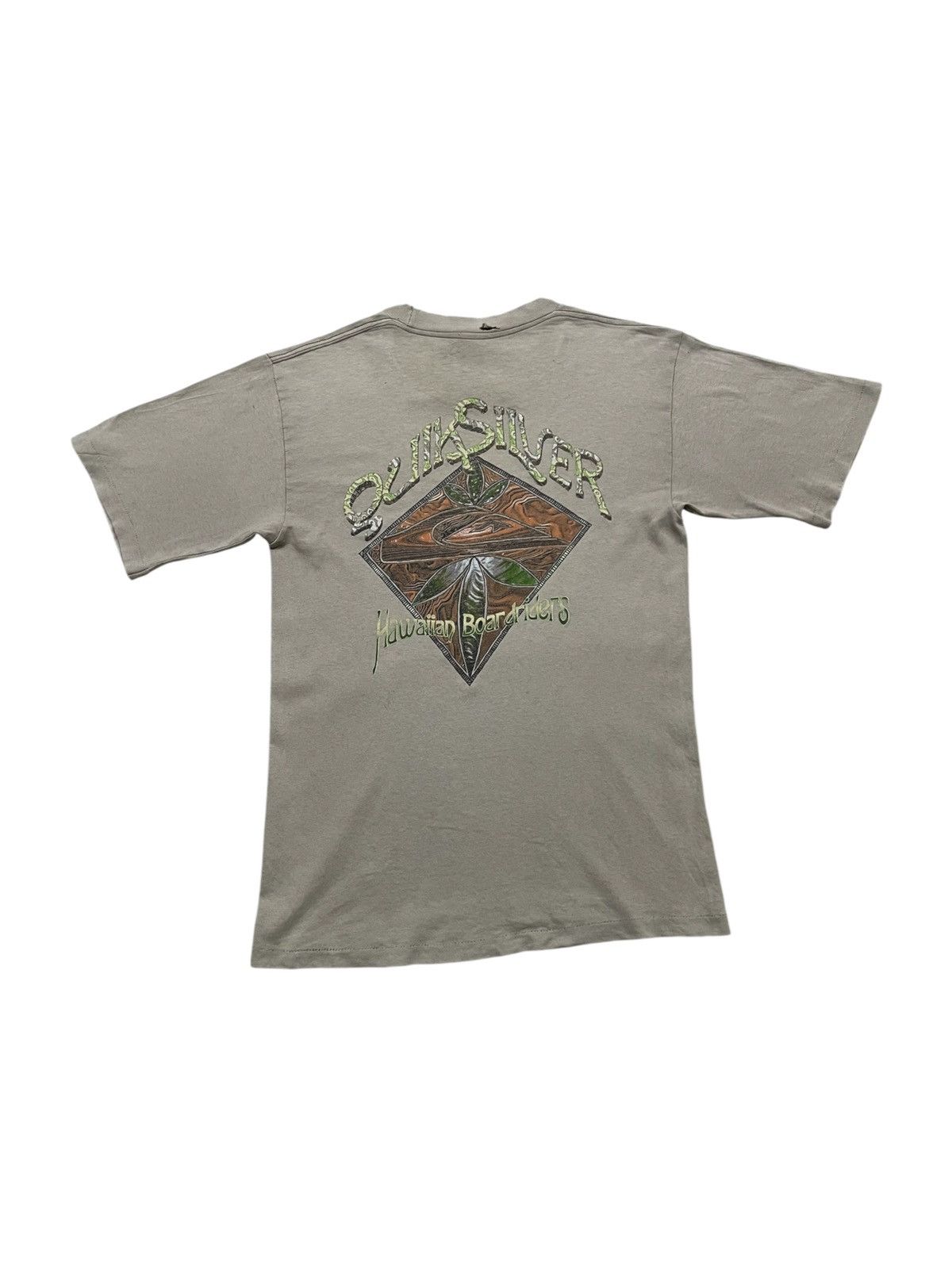 Quiksilver 1990s QUICKSILVER “HAWAIIAN BOARDRIDERS” SUNFADED DISTRESSED Size US S / EU 44-46 / 1 - 1 Thumbnail