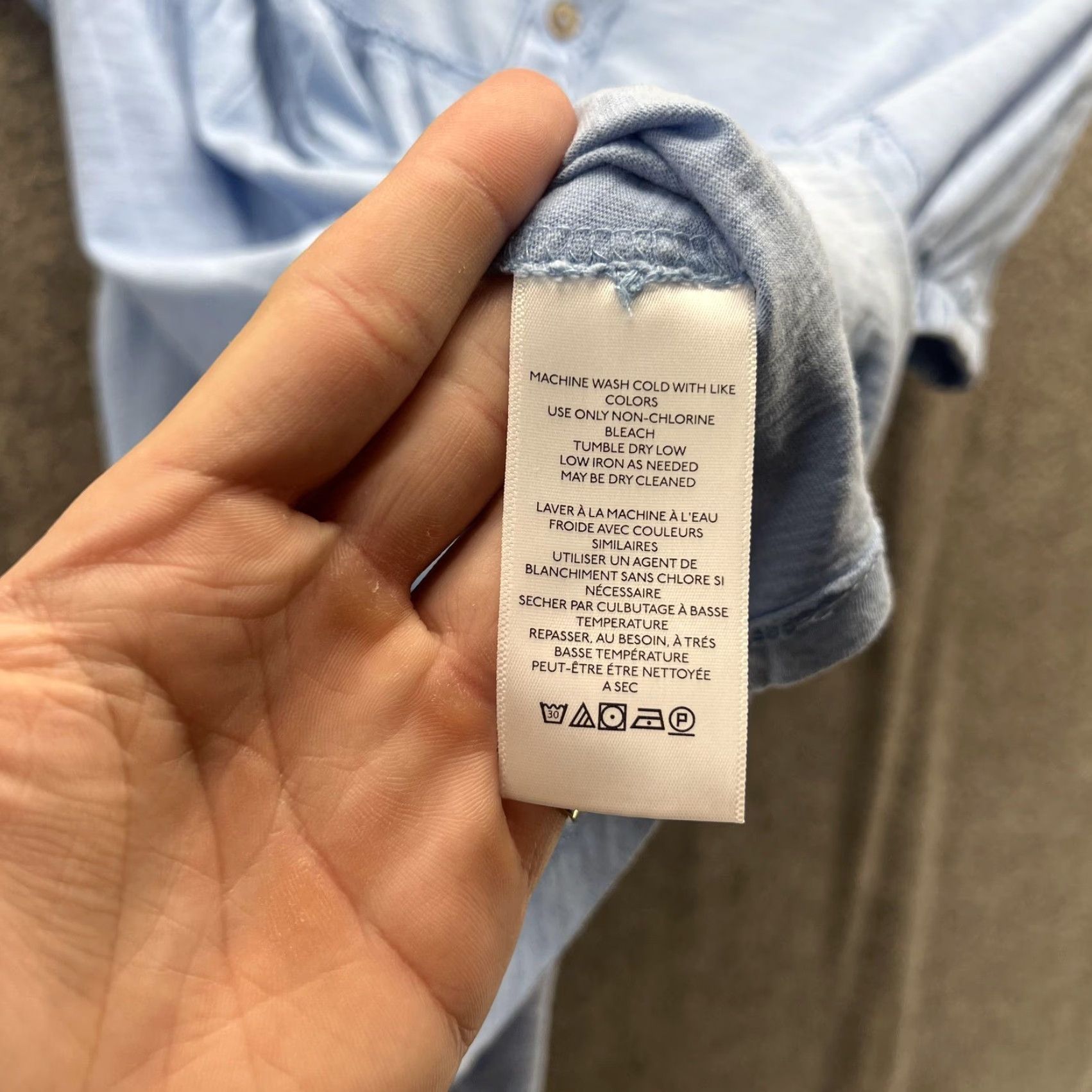 Vintage Pilcro Shirt Womens Medium Blue 100% Cotton Scoop Neck Button Dolman Tee Top Size M / US 6-8 / IT 42-44 - 5 Thumbnail