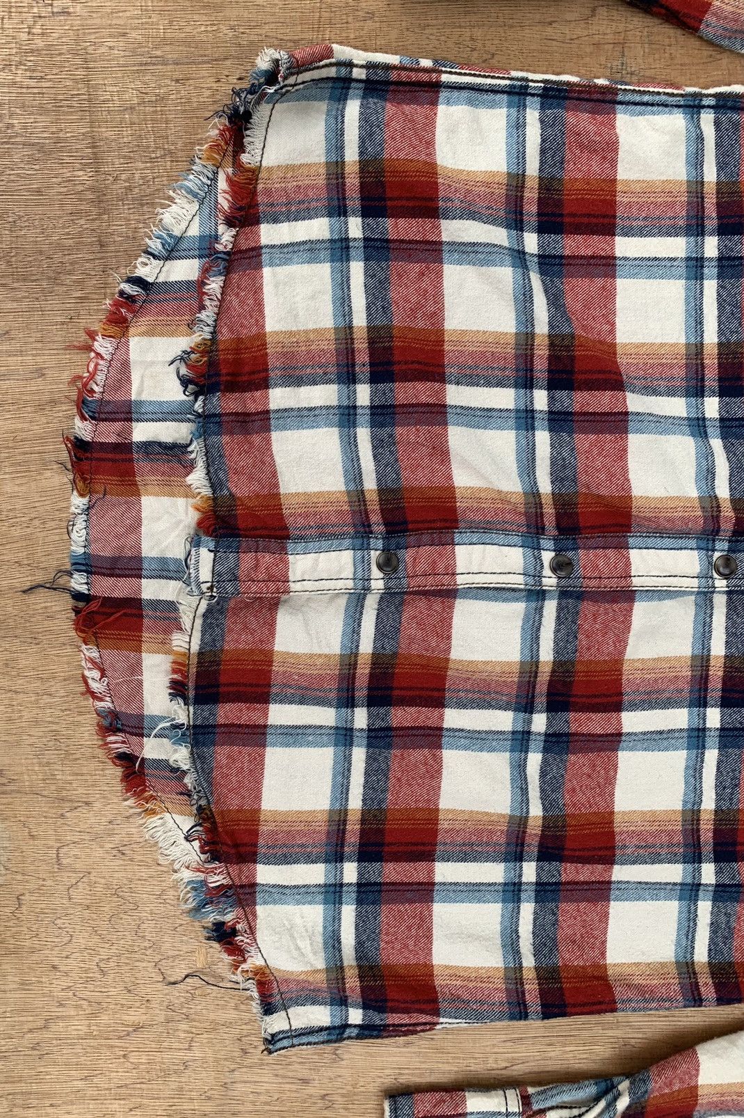 If Six Was Nine Rare Goa Snap Buttons Plaid Tartan Flannel Shirt Size US M / EU 48-50 / 2 - 10 Thumbnail