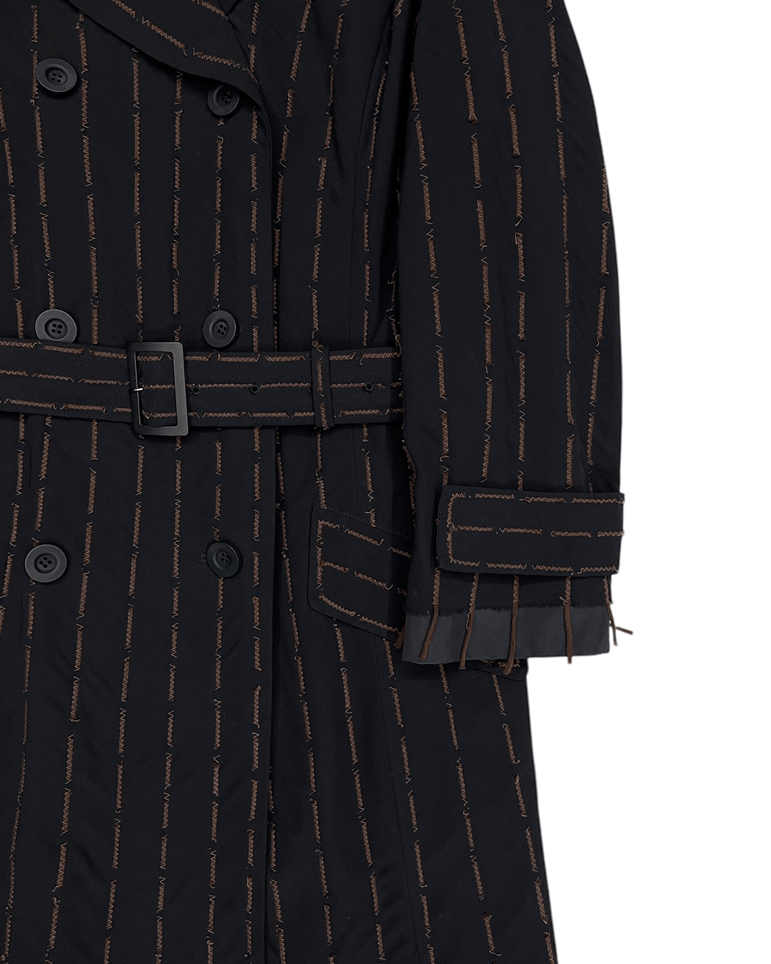 Japanese Brand Yoshiki Hishinuma Deconstructed Stitch Trench Coat Size XS / US 0-2 / IT 36-38 - 7 Thumbnail