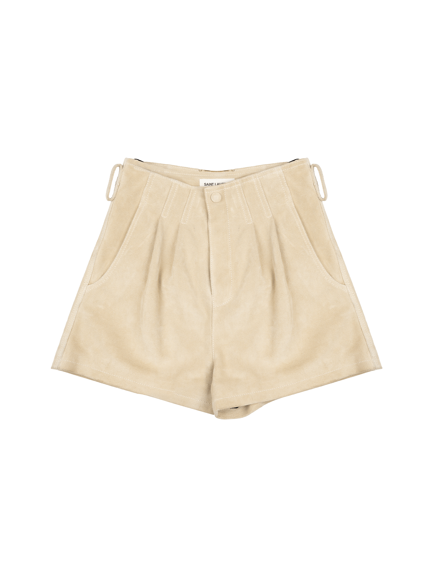 Saint Laurent Paris Saint Laurent pleated suede beige shorts Size 25" / US 0 / IT 36 - 1 Thumbnail