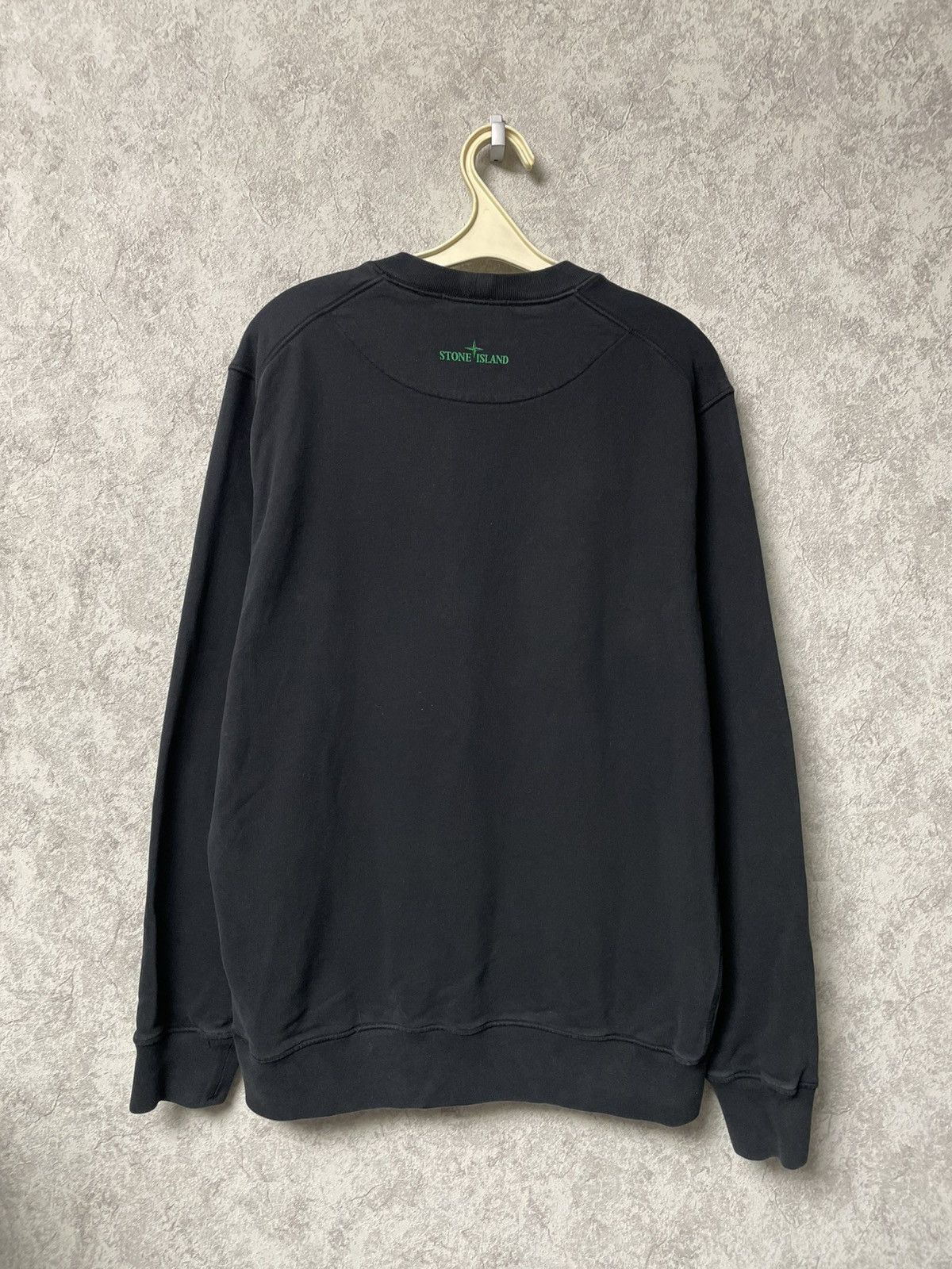 Stone Island Stone Island Big Logo Print Black Sweatshirt Crewneck Size US XL / EU 56 / 4 - 21 Thumbnail