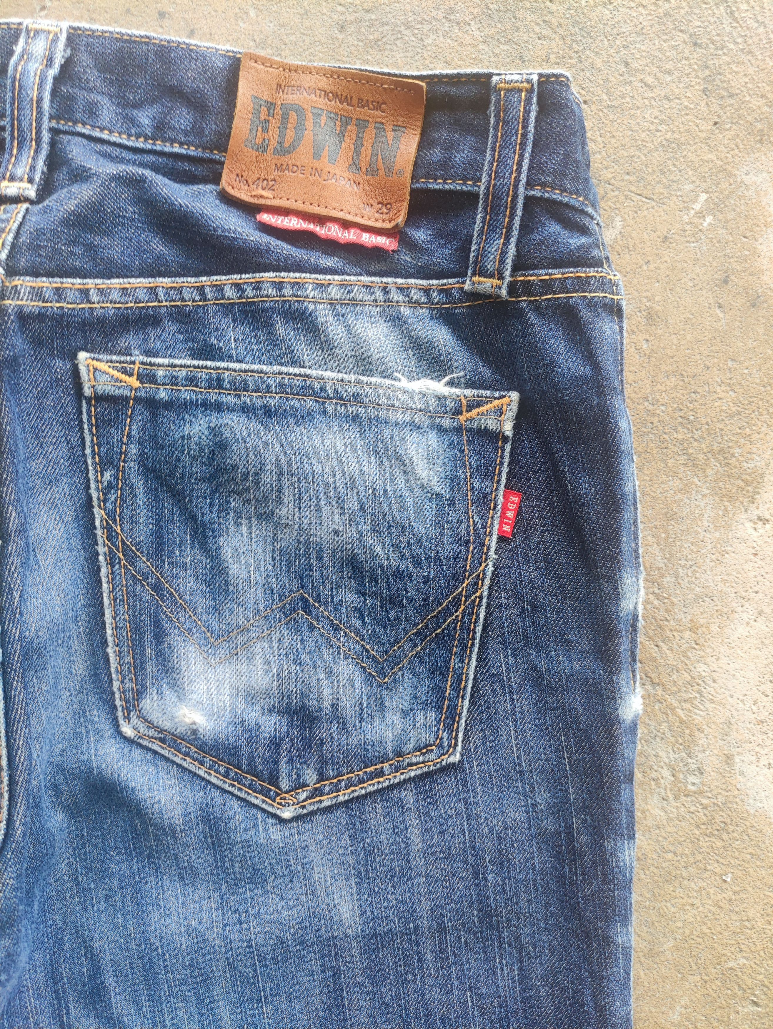 Edwin × Jean × Vintage W32💥 Vintage Edwin 402 Made In Japan Distressed Faded Pants Size US 32 / EU 48 - 13 Thumbnail