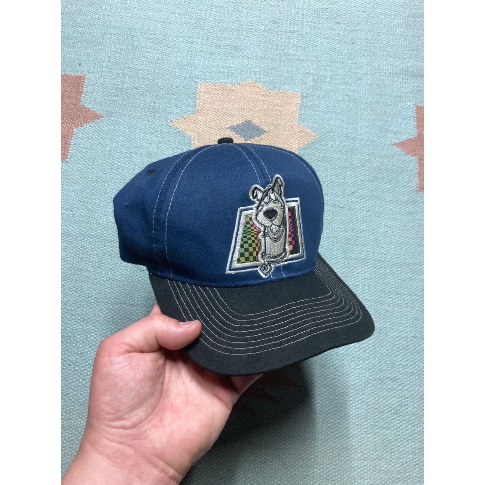 Vintage VINTAGE Scooby Doo Strapback Hat Cap Cartoon Holographic Blue Adjustable Men Size ONE SIZE - 2 Thumbnail