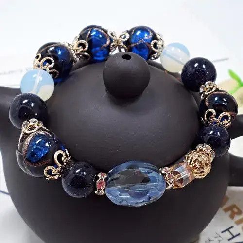 Other Natural Crystal Beaded Stretch Bracelet for Women Size ONE SIZE - 2 Thumbnail