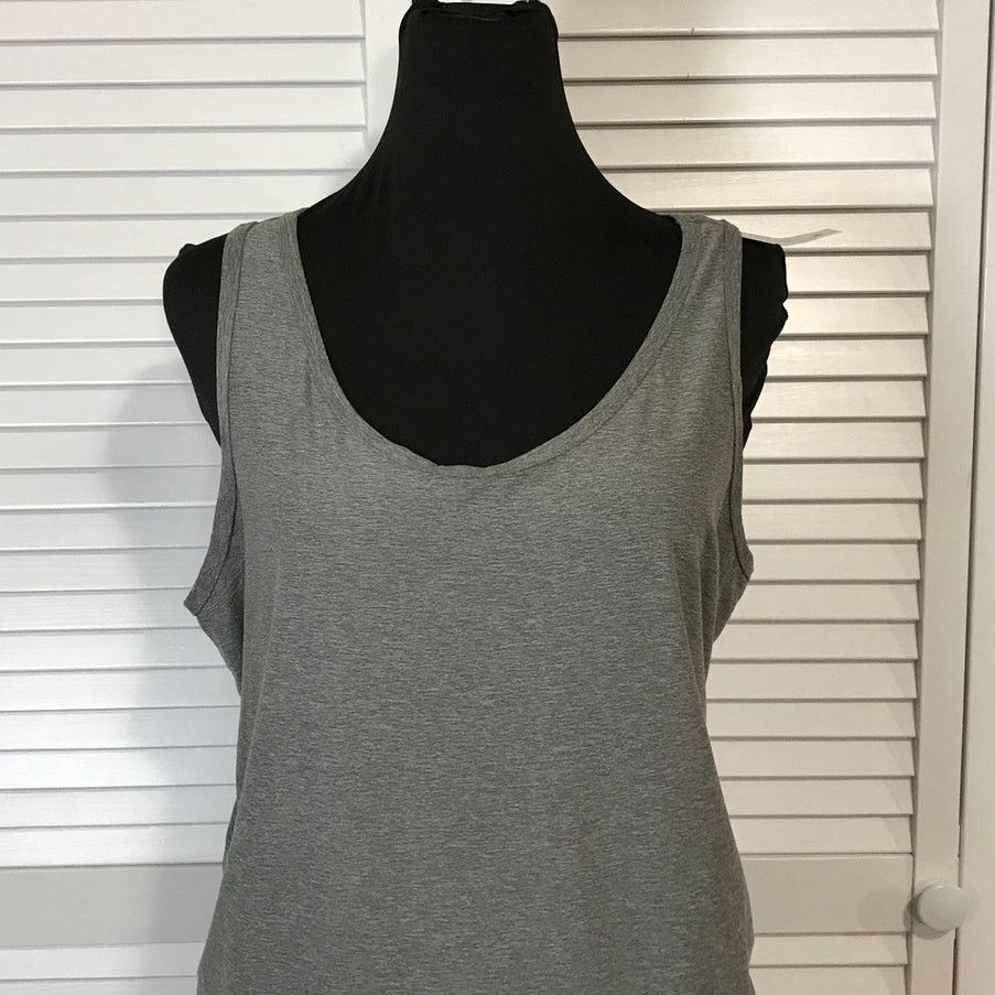 Other Time and Tru Gray Side Ruched Stretch Tunic Tank Top XL Size XL / US 12-14 / IT 48-50 - 4 Thumbnail