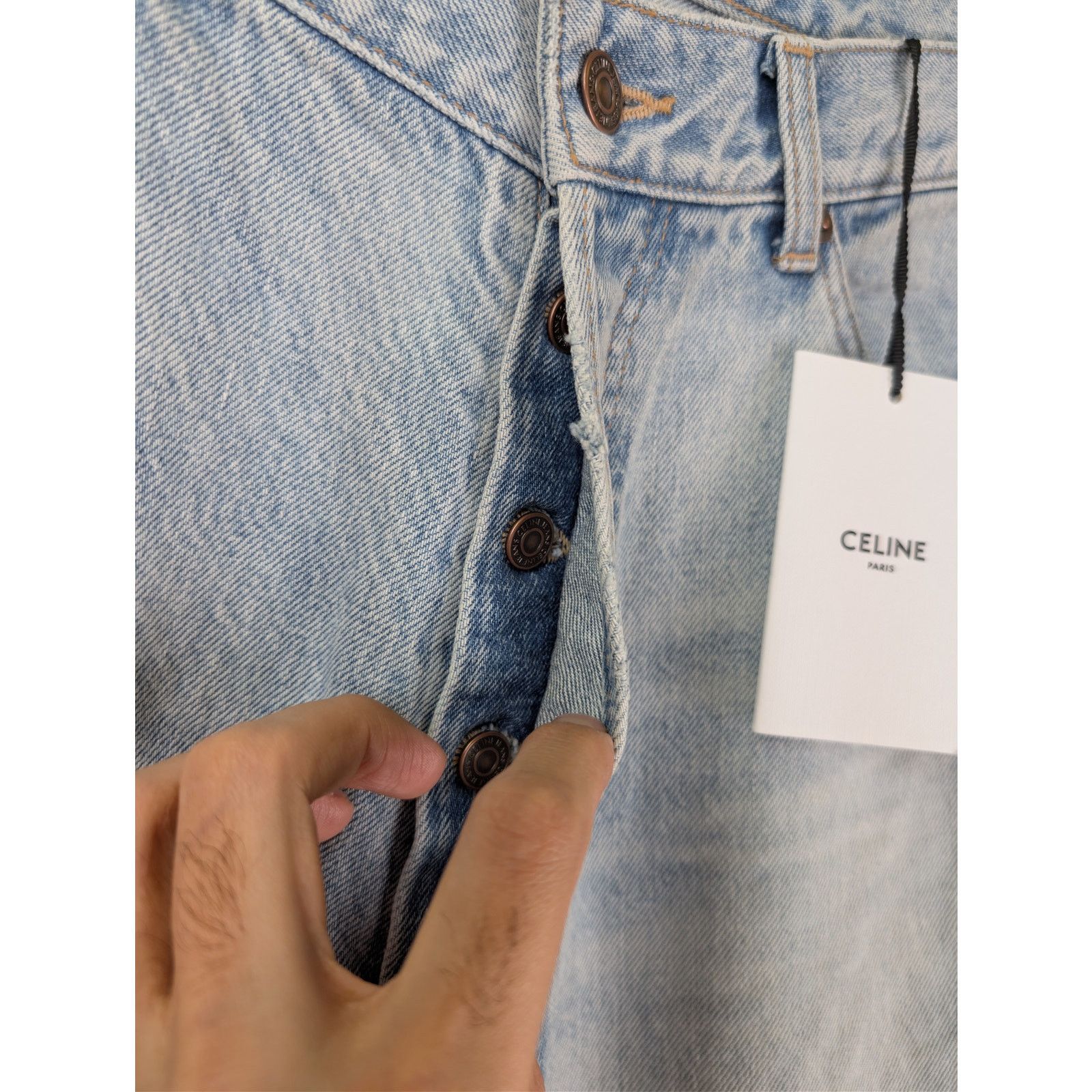 Celine o1rshd1 Denim jeans in Light Blue Size US 34 / EU 50 - 9 Thumbnail