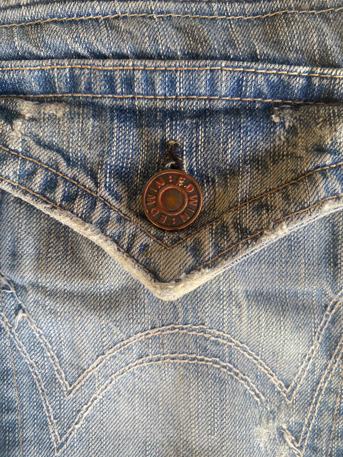 Edwin × PPFM Vintage edwin 503 blue trip straight cut denim Size US 30 / EU 46 - 8 Thumbnail