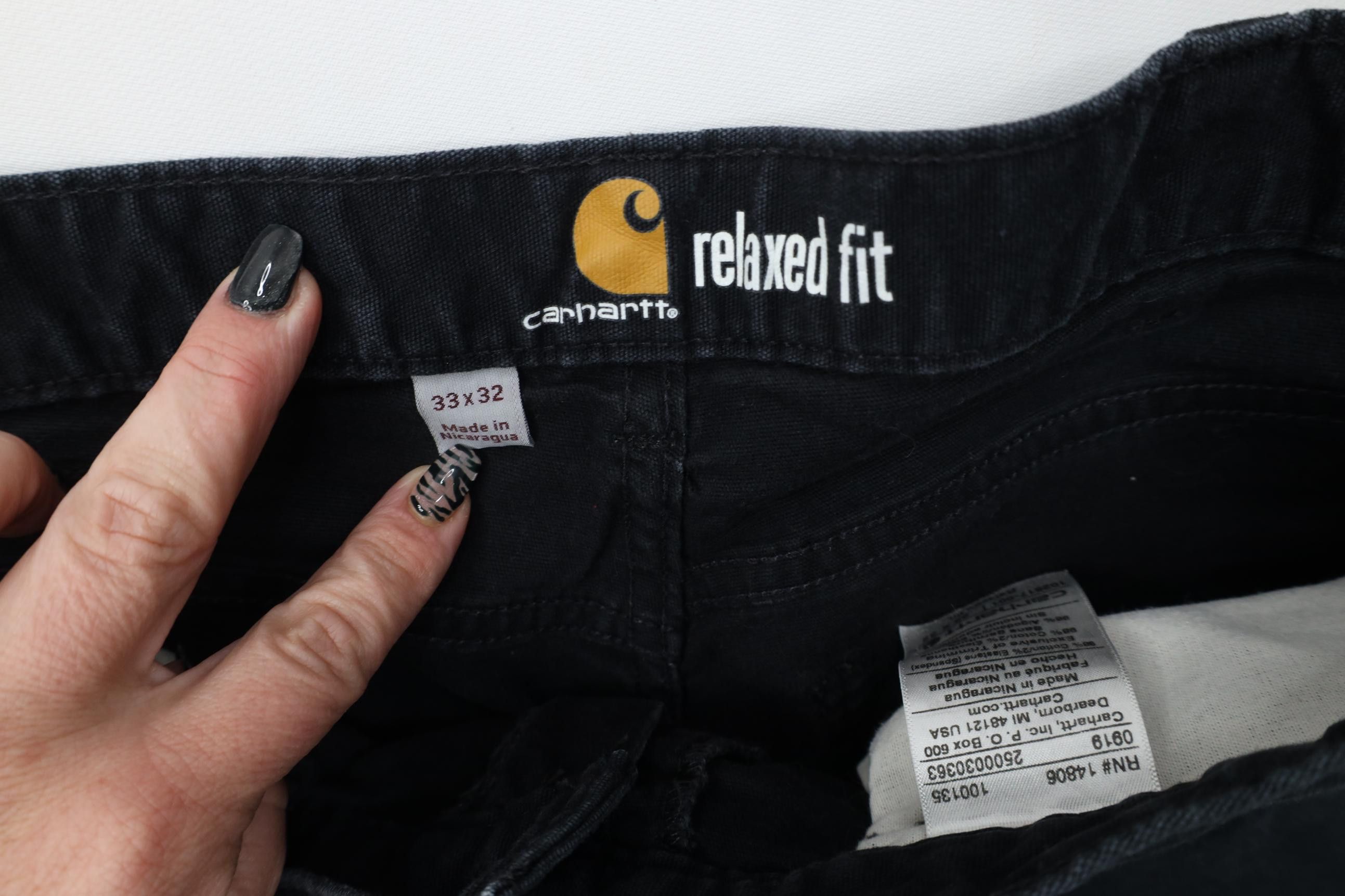 Carhartt Vintage Y2K Carhartt Relaxed Fit Stretch Canvas Pants Black Size US 33 - 10 Thumbnail