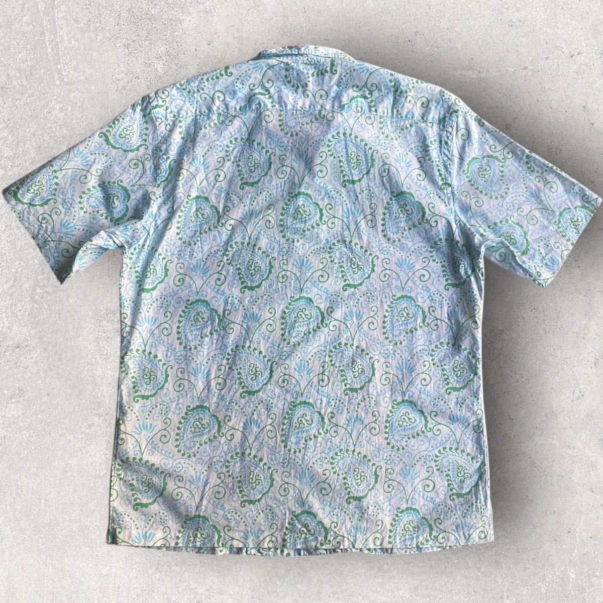 Comme des Garcons SS03 Paisley Batik Open Collar Shirt Size US L / EU 52-54 / 3 - 4 Thumbnail