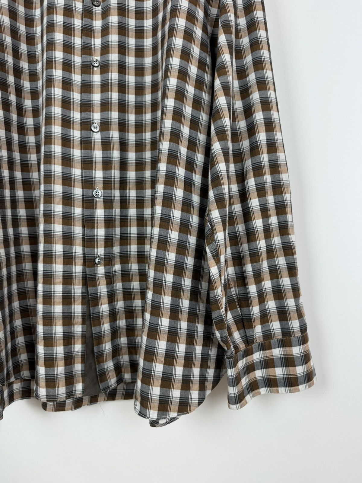 Brioni Brioni Check Buttons Shirt Size US XXL / EU 58 / 5 - 6 Thumbnail