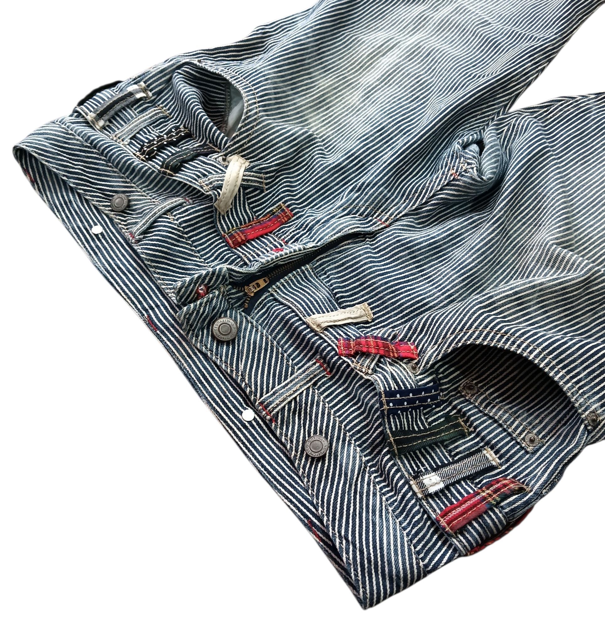 Other Double Waist Striped Jeans Size US 38 / EU 54 - 9 Thumbnail