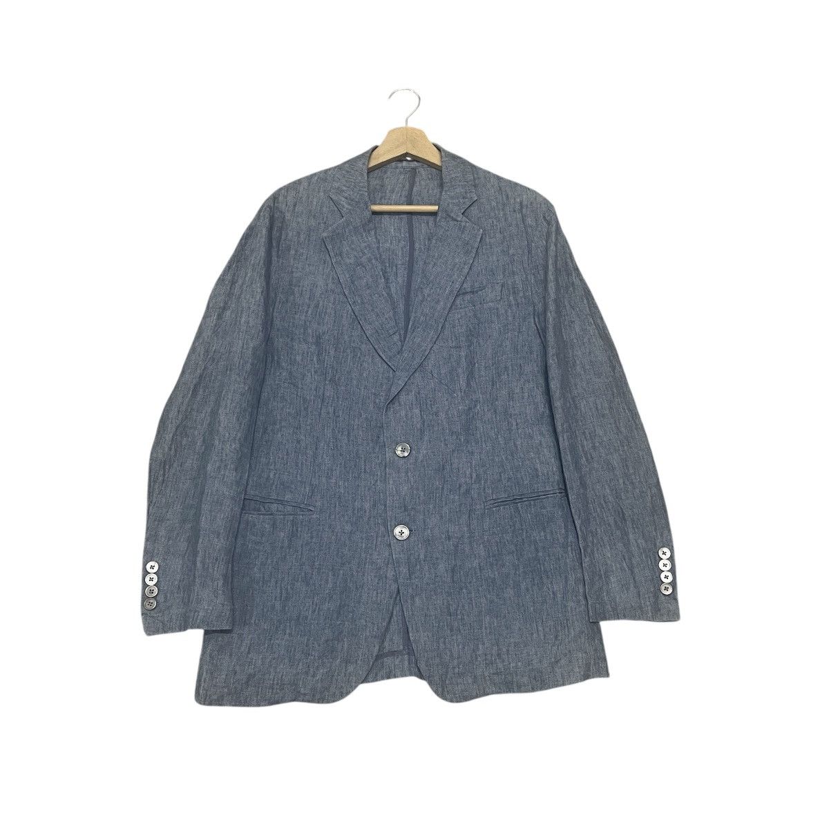 Emporio Armani Vintage Emporio Armani Linen Blazer Jacket — Made in Italy Size 46R - 1 Thumbnail