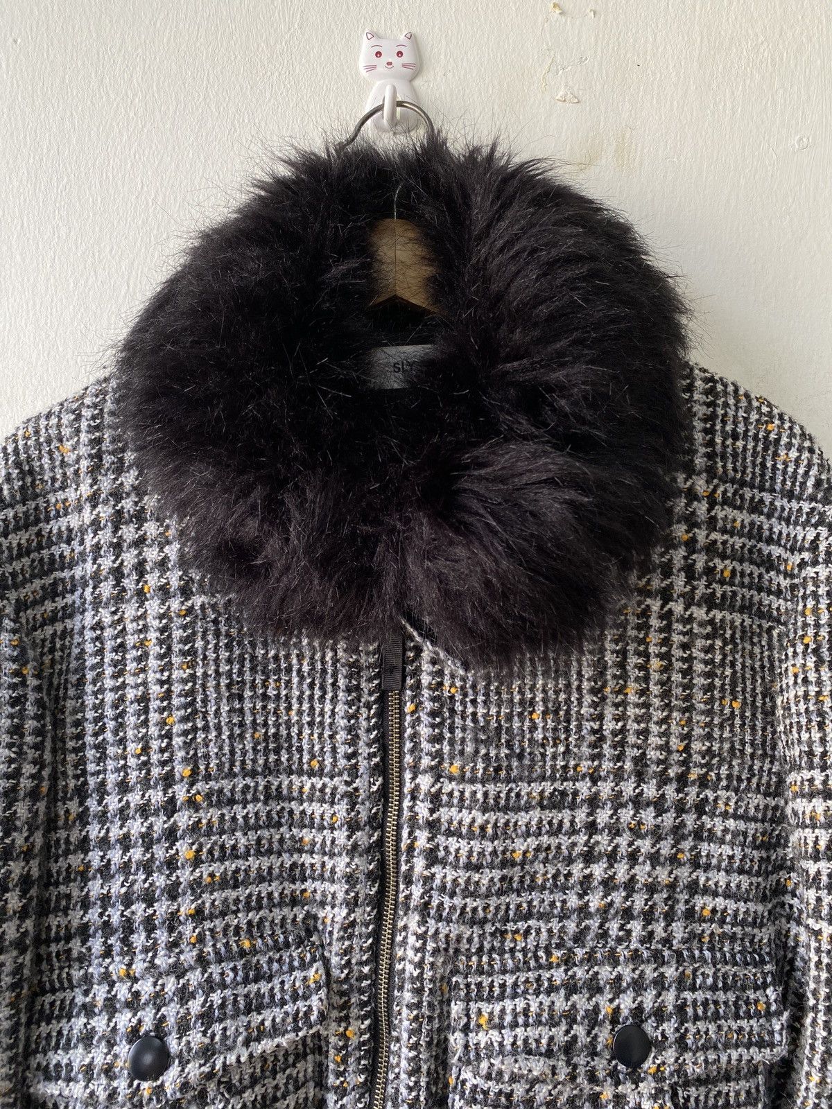 Japanese Brand × Le Grande Bleu (L.G.B.) SLY Japan Knit Wool Design Fur Zipper Jacket Size US L / EU 52-54 / 3 - 8 Thumbnail