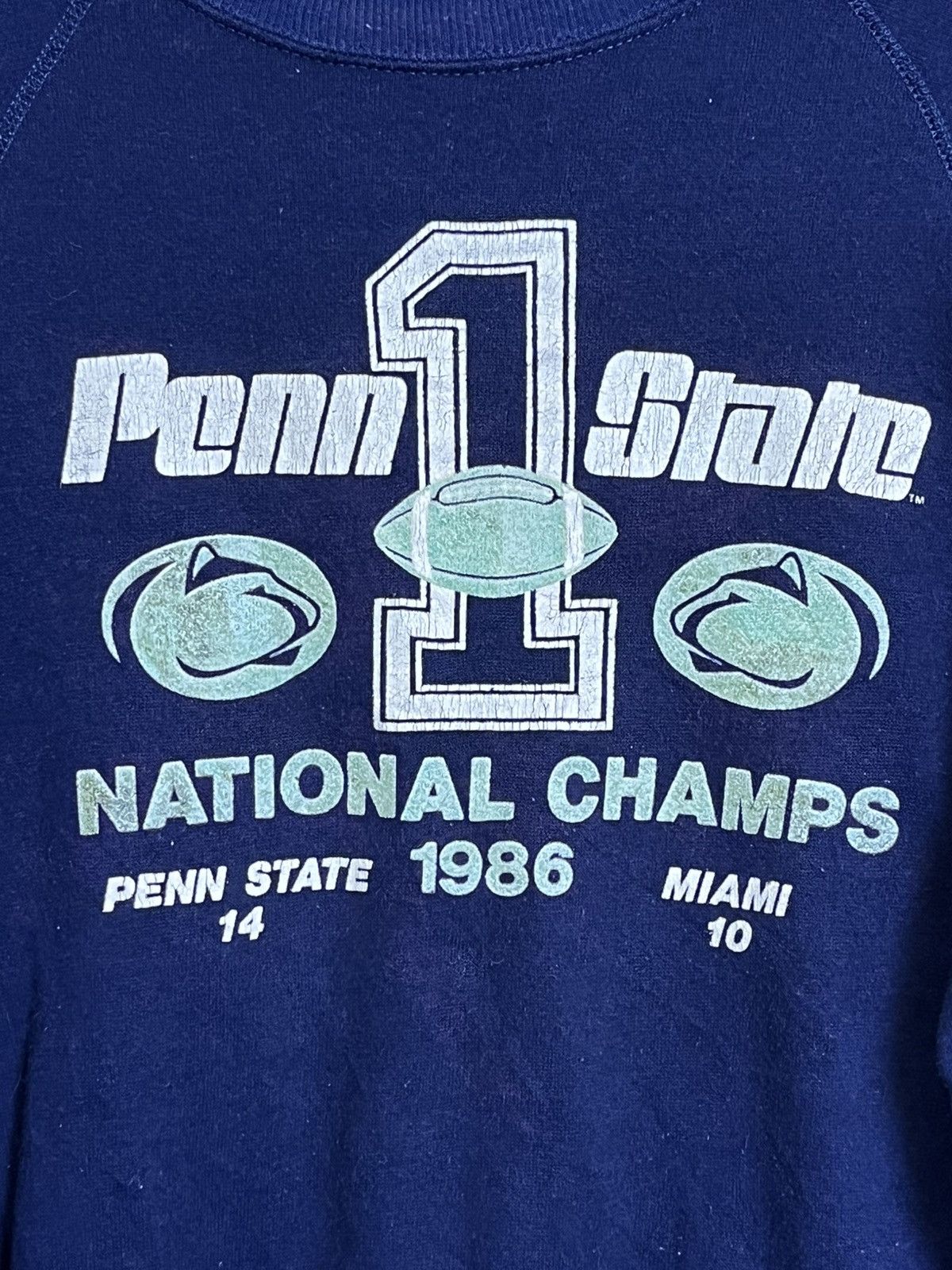 NCAA VINTAGE 80s PENN STATE LIONS NATIONAL CHAMPS 1986 SWEATSHIRT Size US L / EU 52-54 / 3 - 3 Thumbnail