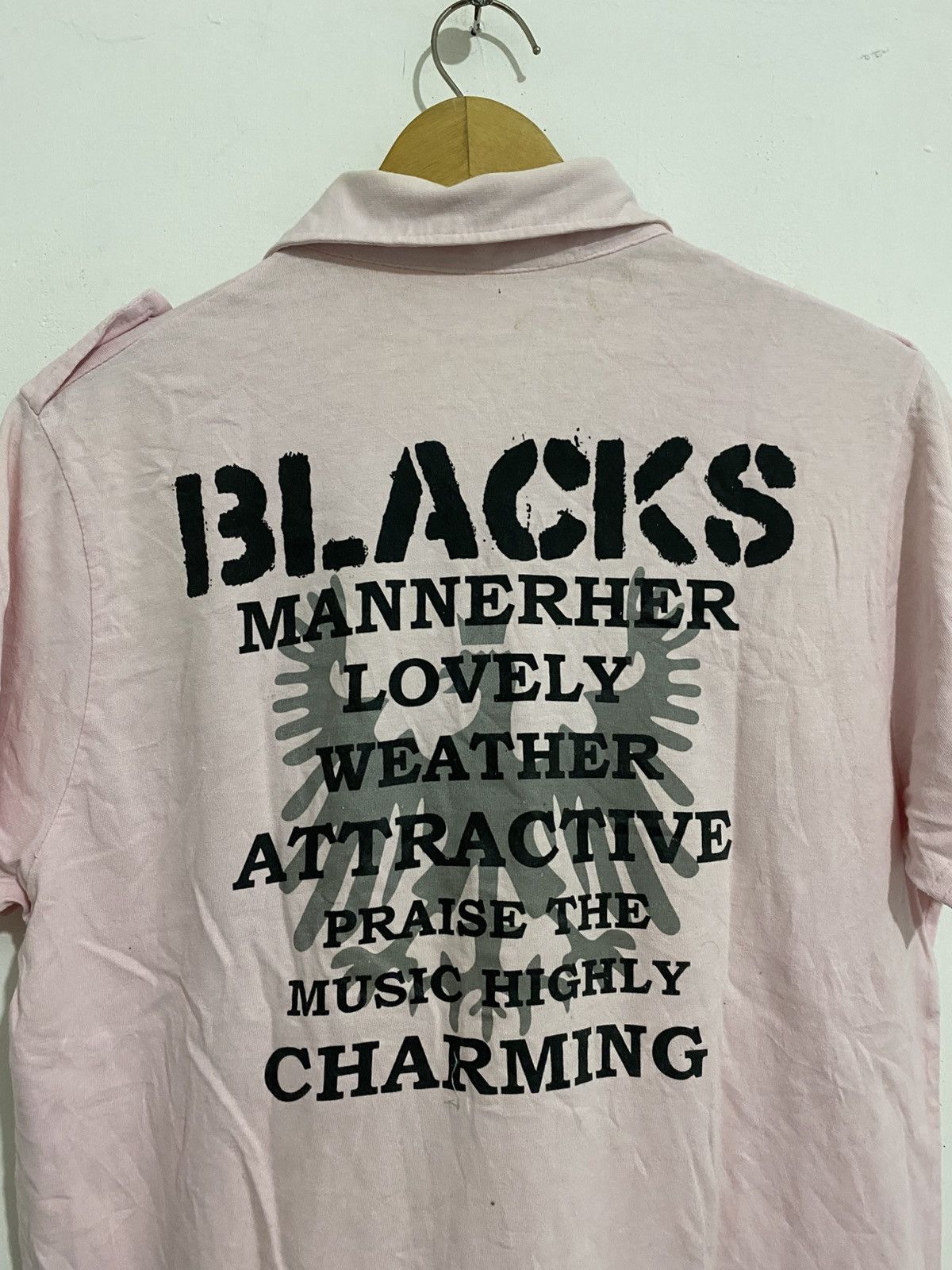 Isamu Katayama Backlash Japanese poem polo shirt black archived styled AA0026 Size US M / EU 48-50 / 2 - 6 Thumbnail
