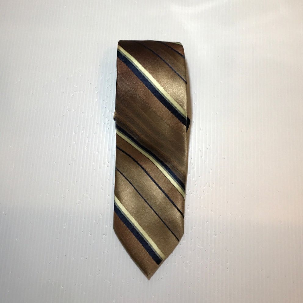 Other Wembley Brown Striped Short Skinny Men Necktie Size ONE SIZE - 1 Thumbnail