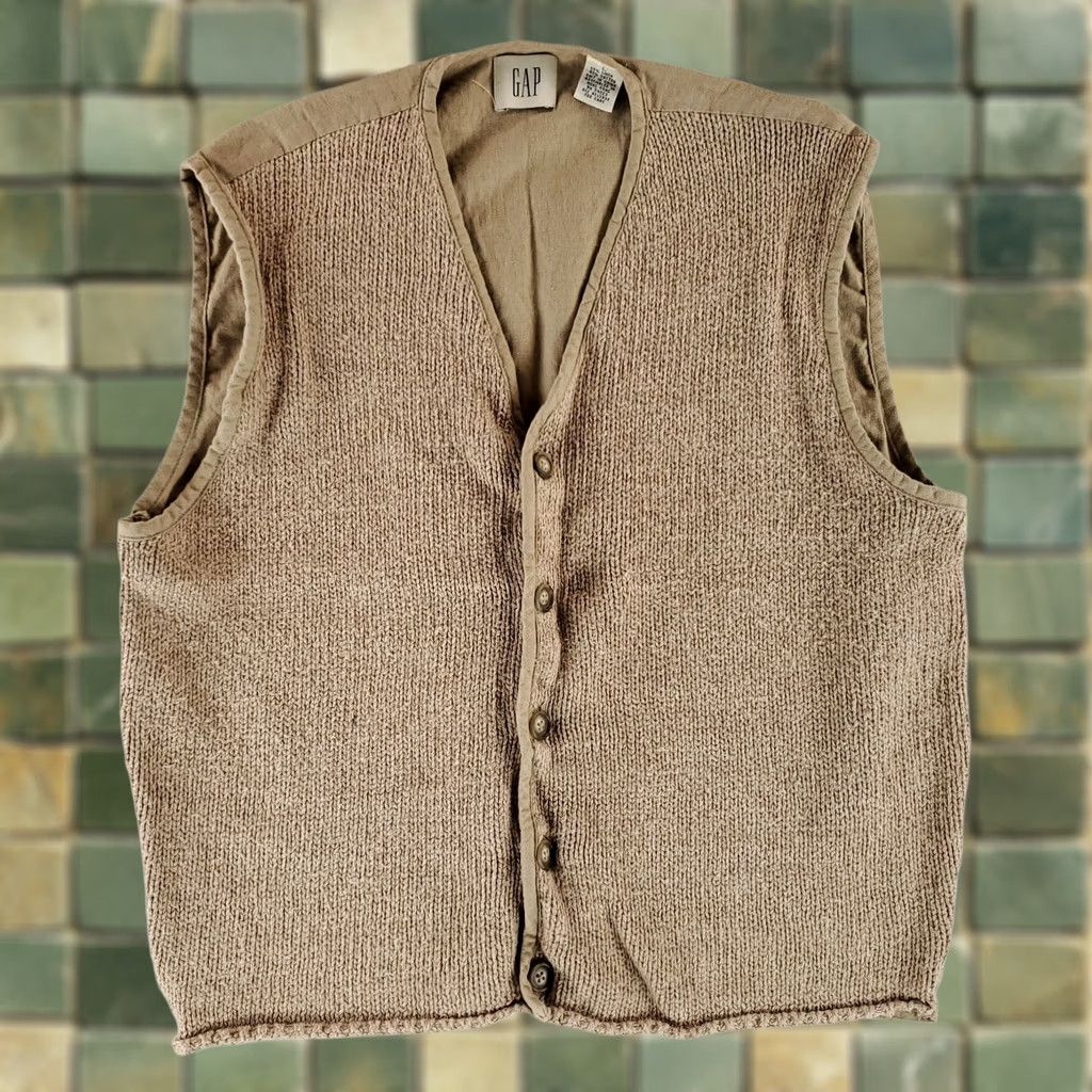 Gap GAP Cardigan Vest Linen Cotton Blend Tan Mens L Vest Mens L Tan Linen Cotton Blend Cardigan Vest GAP Clothing Men L Tan Size US L / EU 52-54 / 3 - 1 Thumbnail