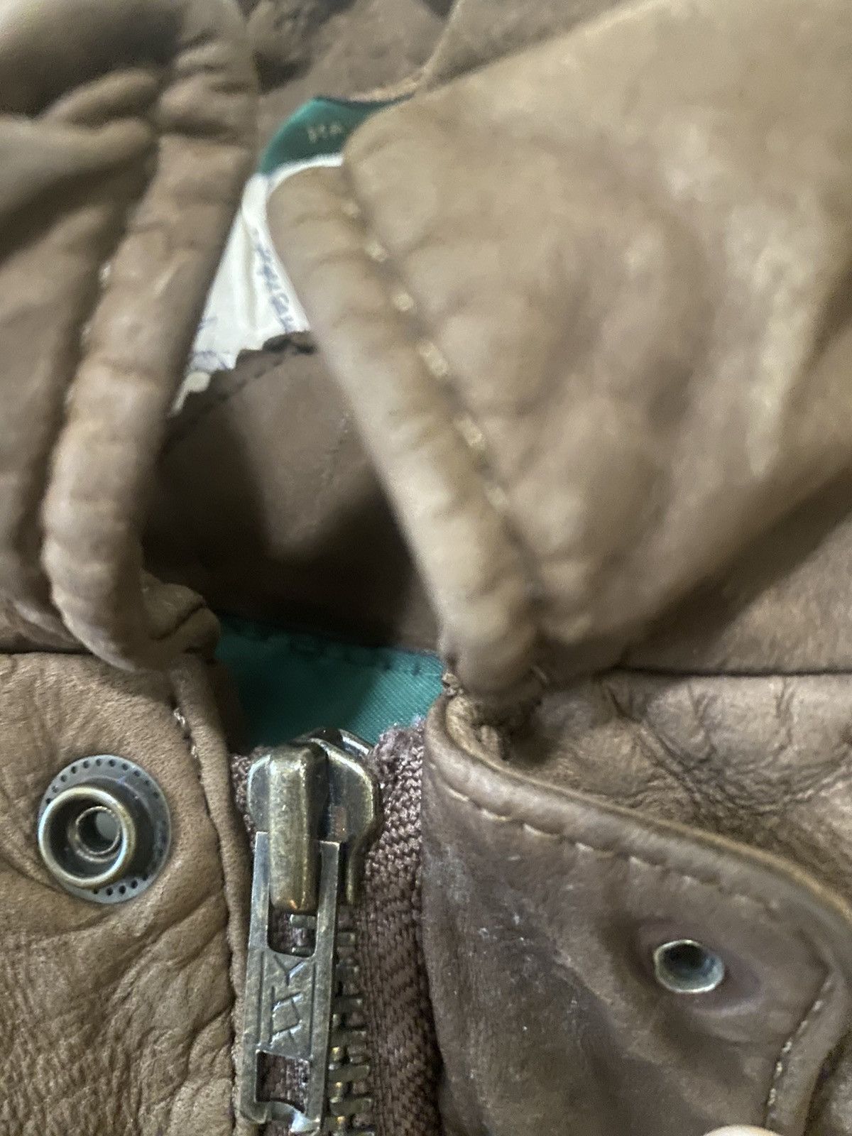 Vintage Hill & Archer Bomber (brown/very worn/heavy coat) Size US XXS / EU 40 - 7 Thumbnail