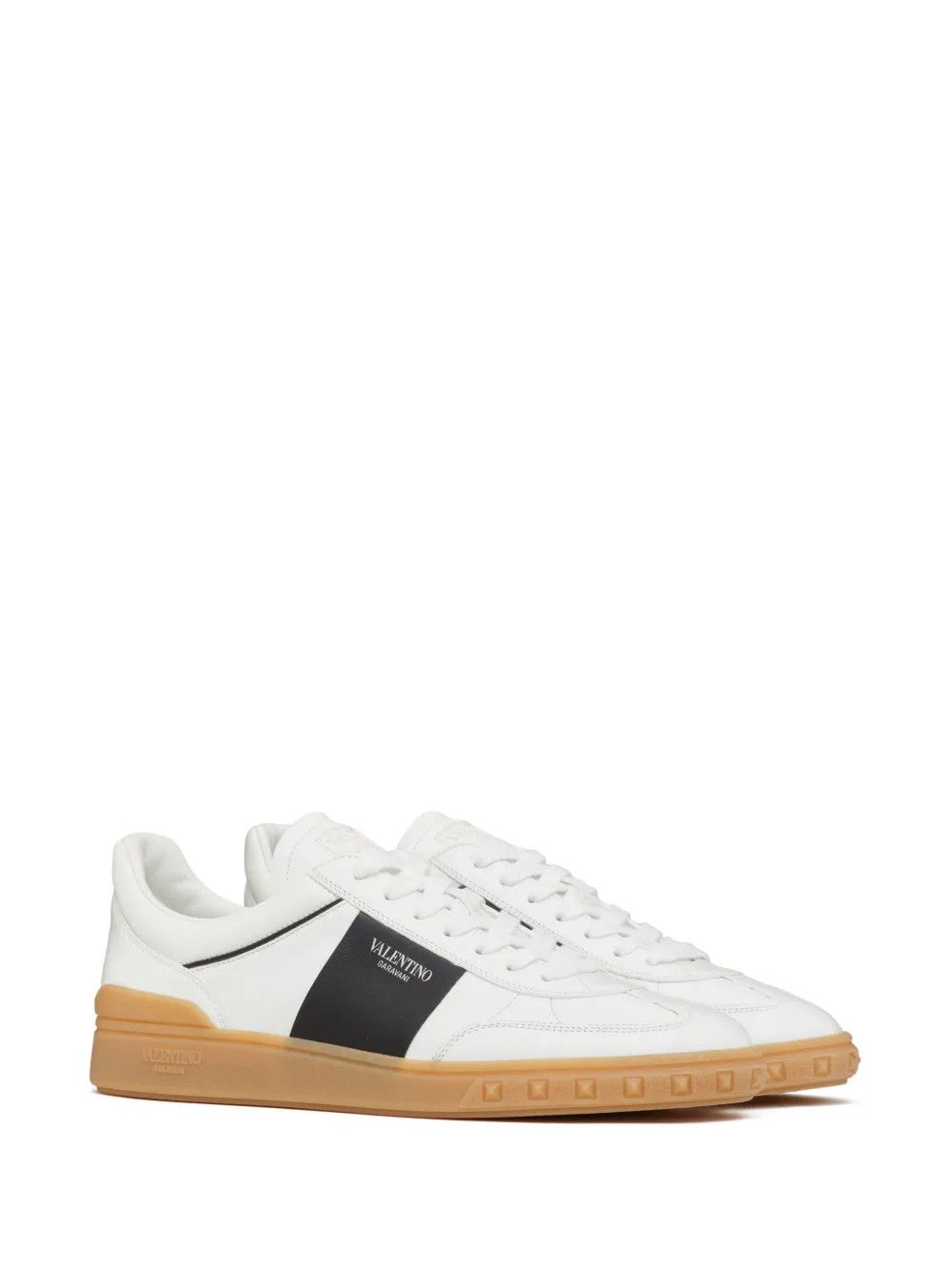 Valentino o1y0525 Logo Low-Top Sneakers in White/Black Size US 12 / EU 45 - 2 Thumbnail