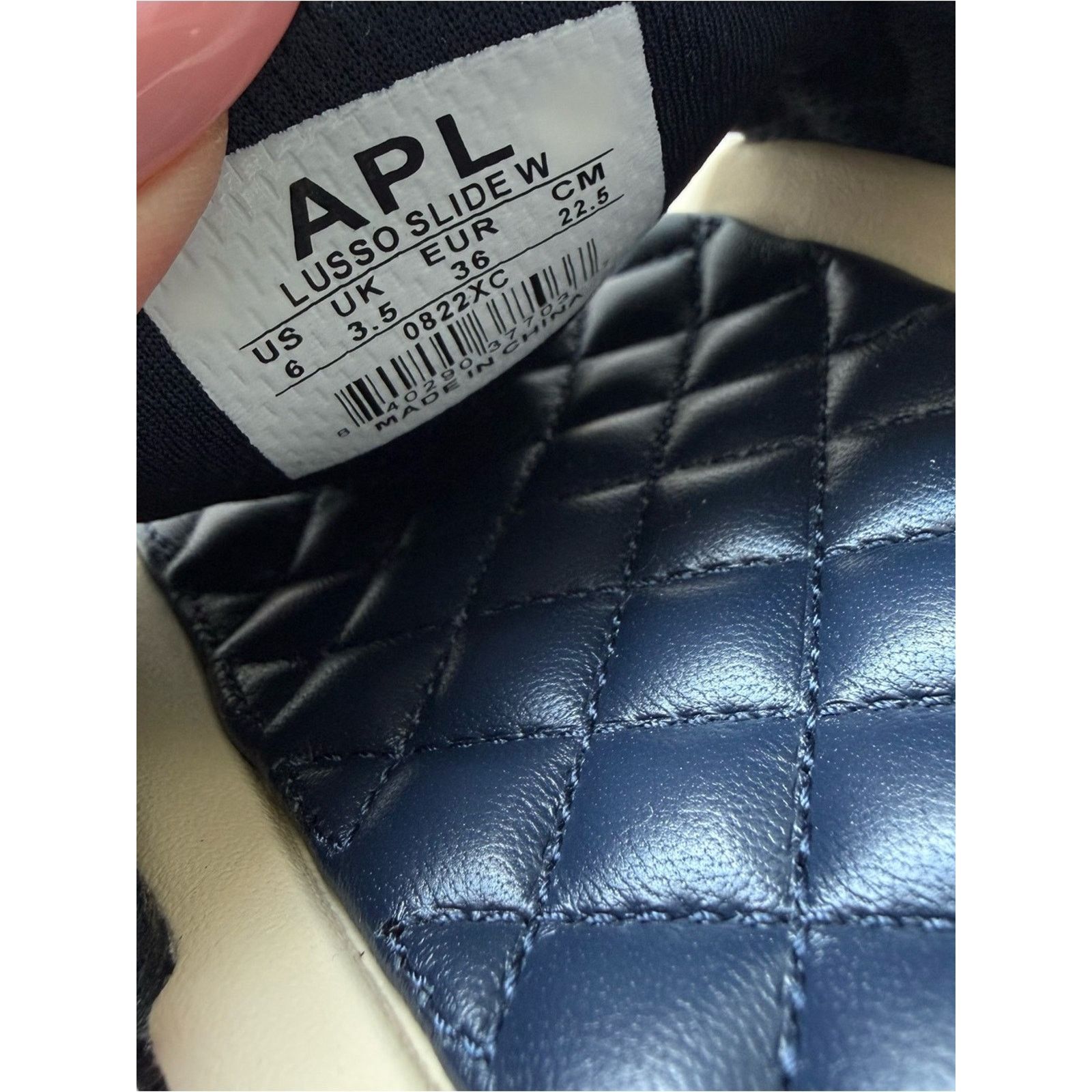 APL NEW!!! APL women leather slides dark navy size 6 US 195$ Size US 6 / IT 36 - 5 Thumbnail