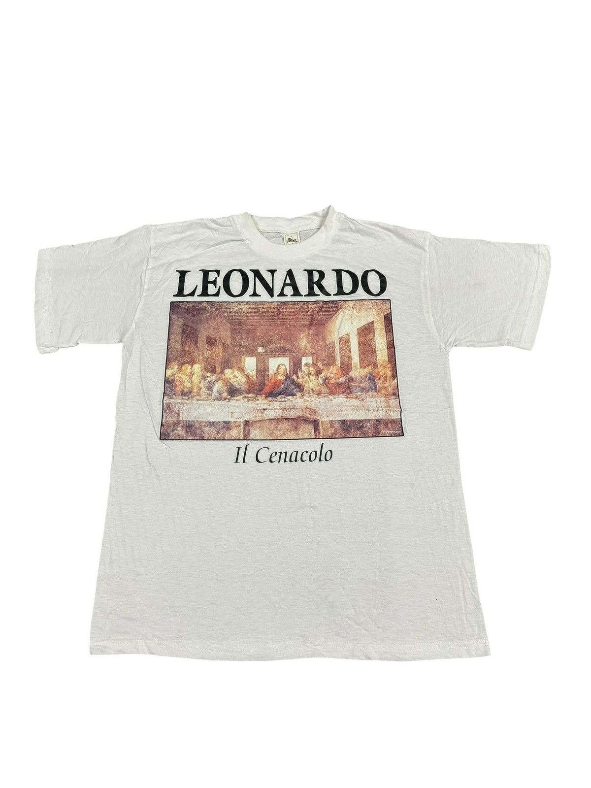 Vintage Vintage Leonardo Da Vinci Art Il Cenacolo Italian Art Tee Size US S / EU 44-46 / 1 - 1 Thumbnail