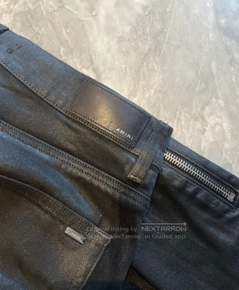Amiri Amiri Classic Wax-Dyed Denim Jeans Size US 33 - 3 Thumbnail