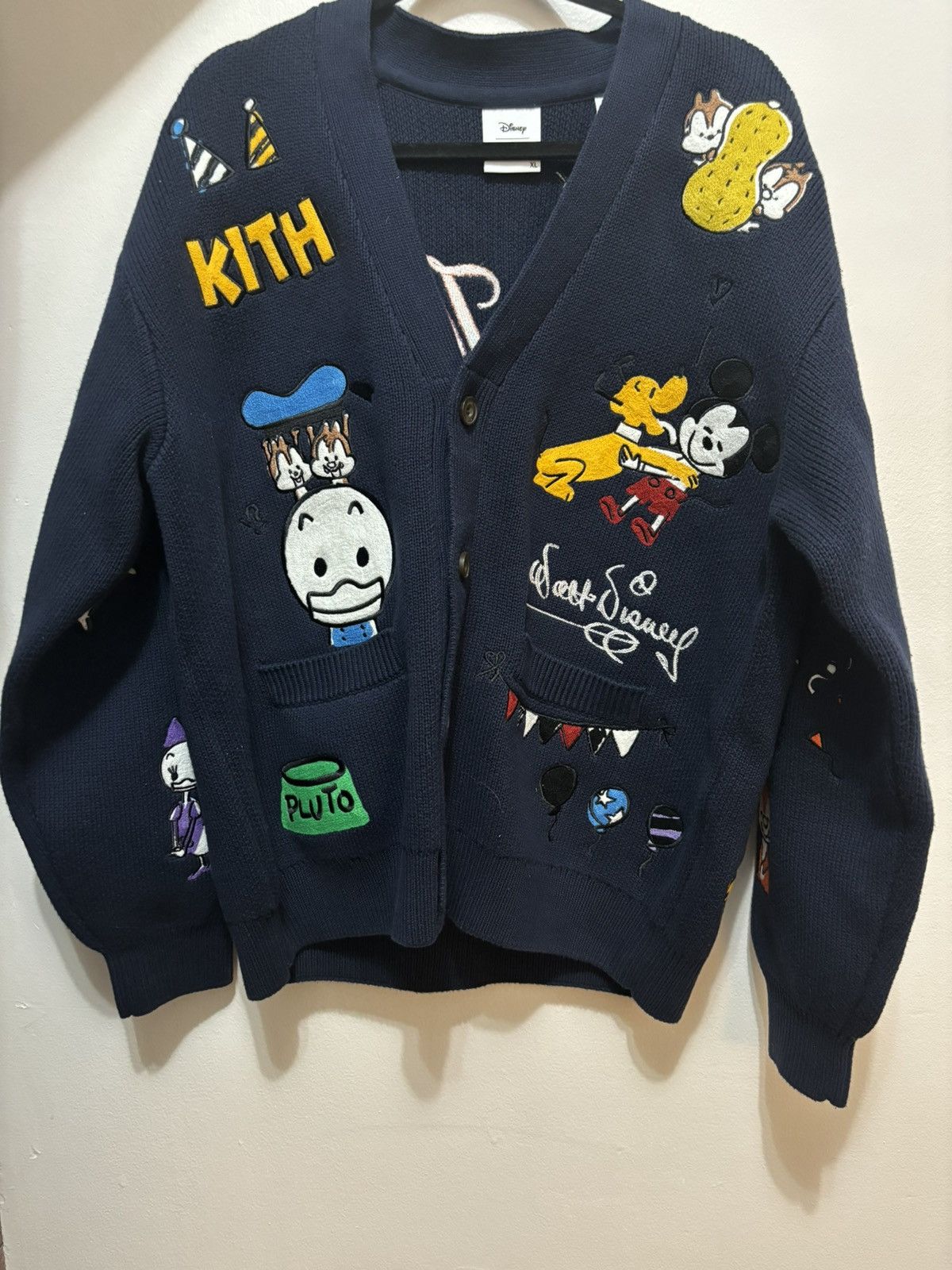 image of Disney Cardigan in Navy, Men's (Size XL)