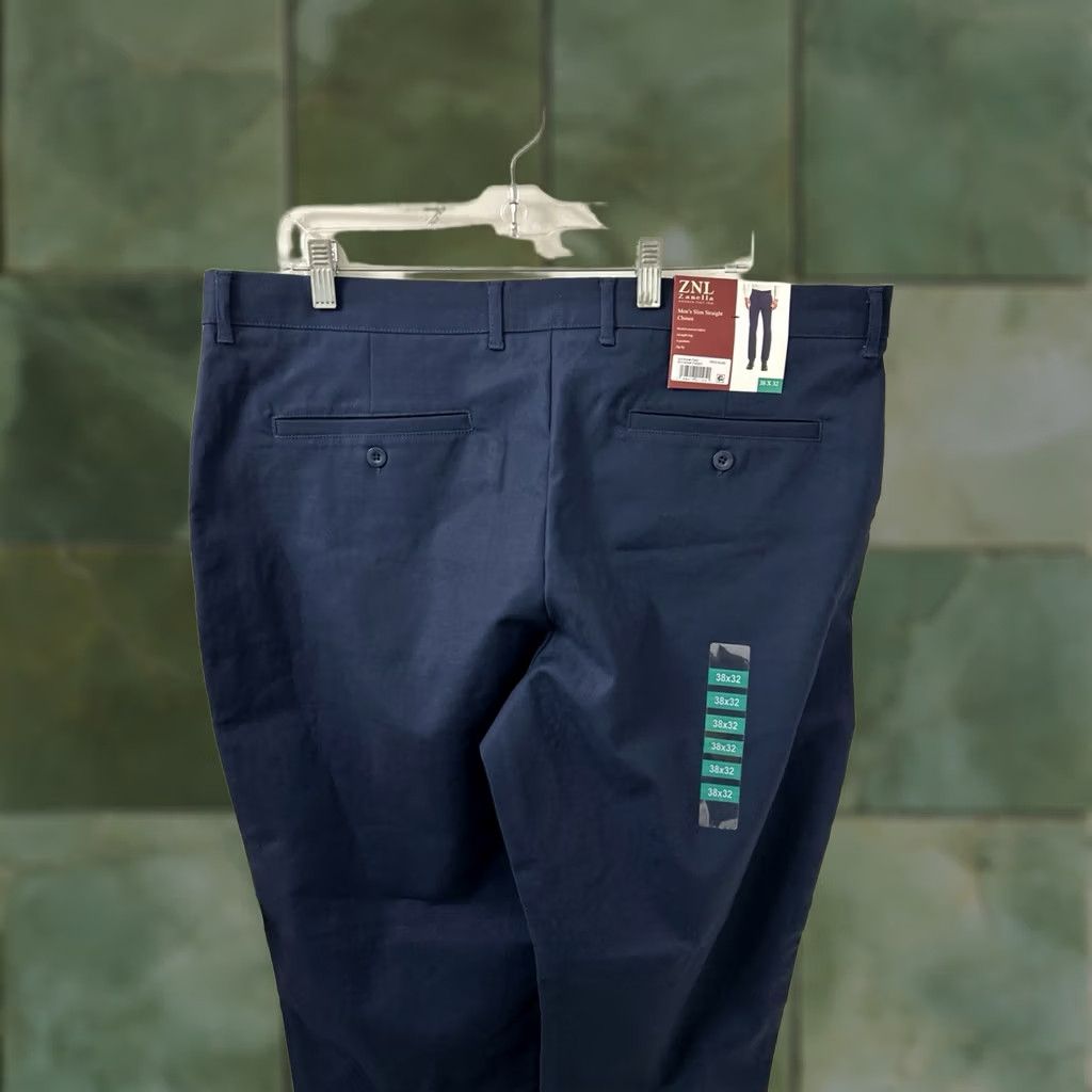 Zanella ZNL Zanella Chinos Pants Mens 38x32 Navy Blue Slim Straight Trousers NWT Size US 38 / EU 54 - 1 Thumbnail