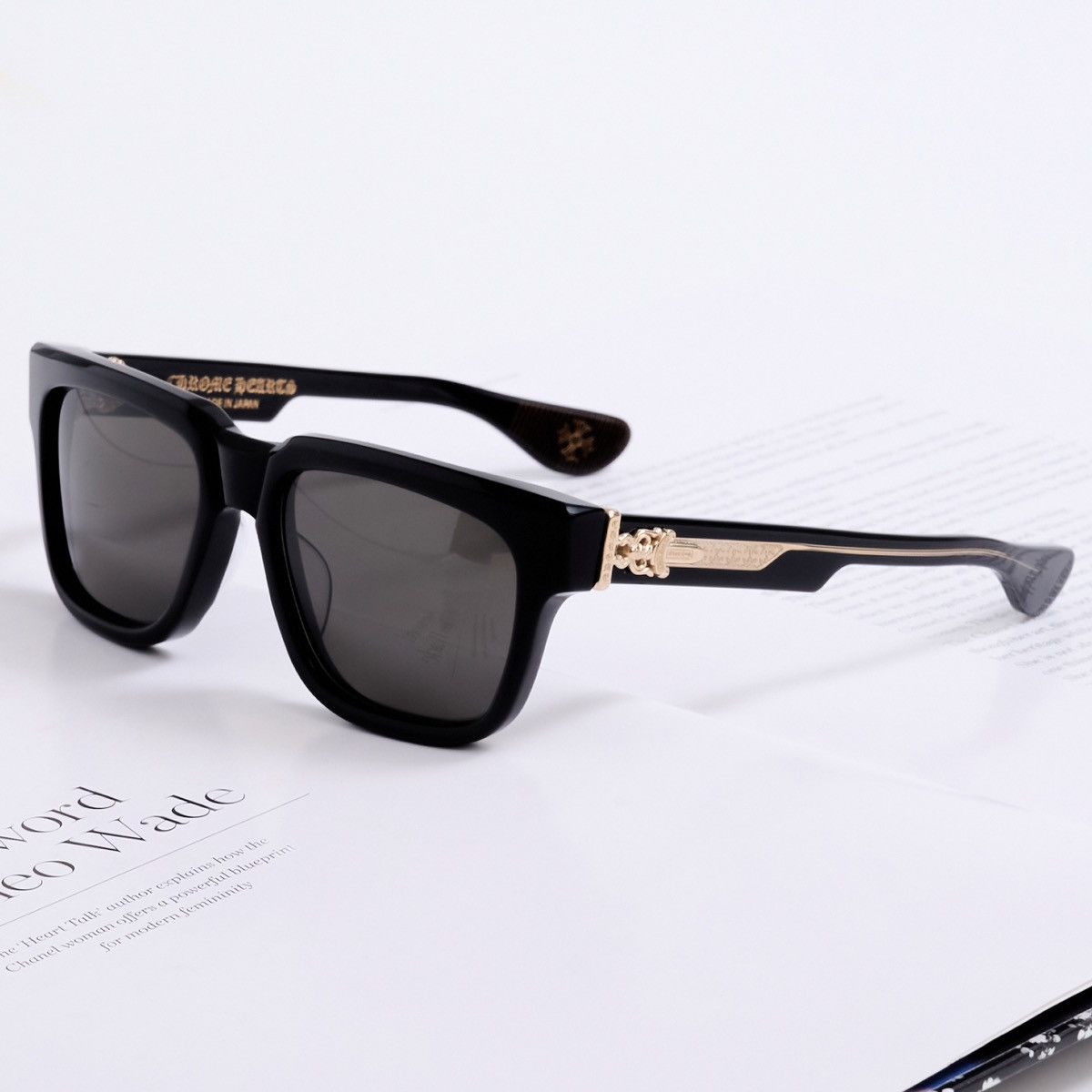 Chrome Hearts CHROME HEARTS BOX-OFFICER BLACK - 18KGP SUNGLASSES Size ONE SIZE - 2 Thumbnail